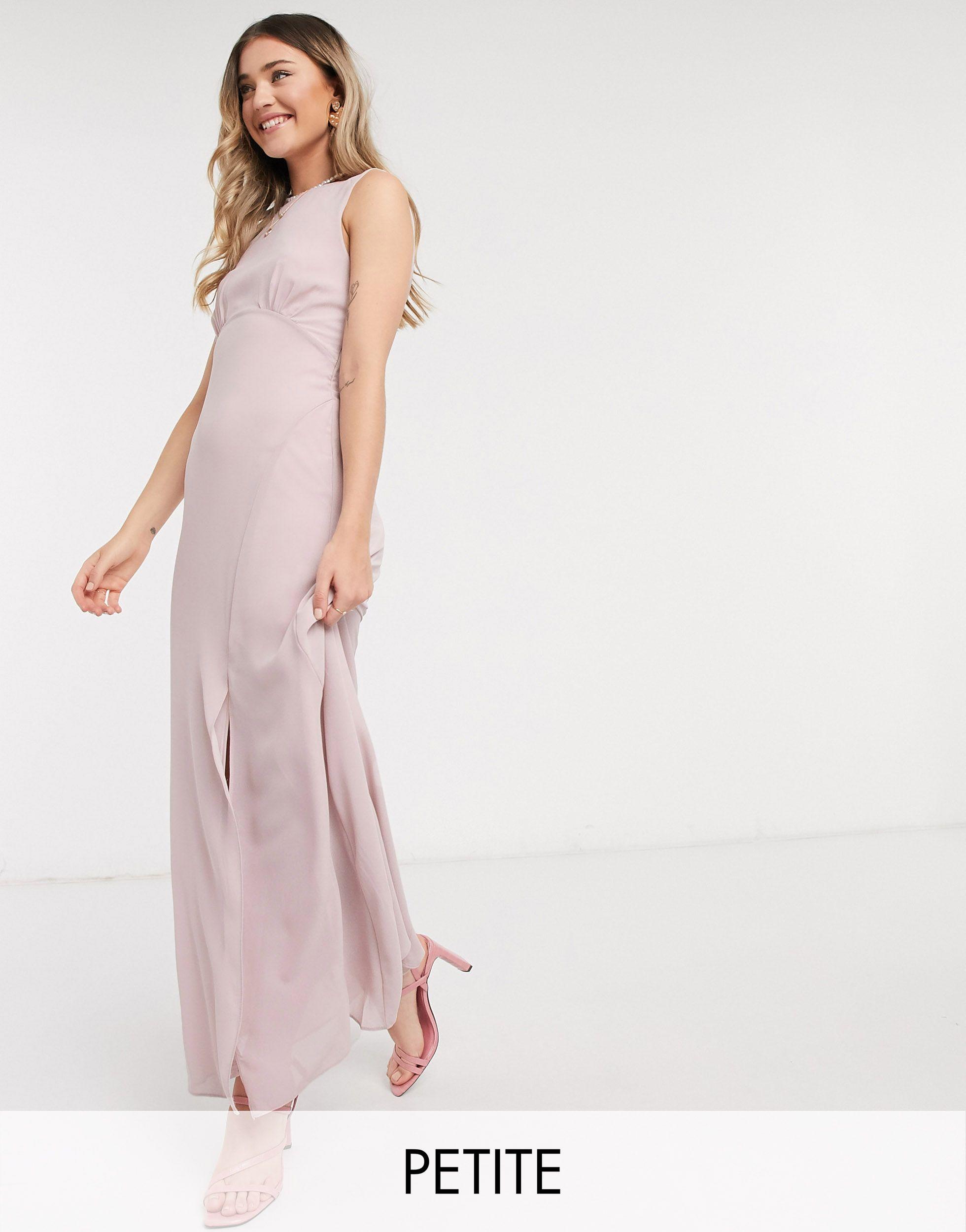 brautjungfern-maxikleid aus chiffon in Pink Damen Bekleidung Kleider Freizeitkleider und lange Kleider TFNC London bridesmaid 
