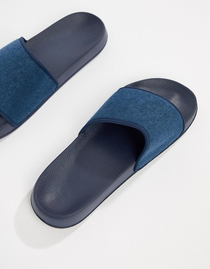mens sliders blue