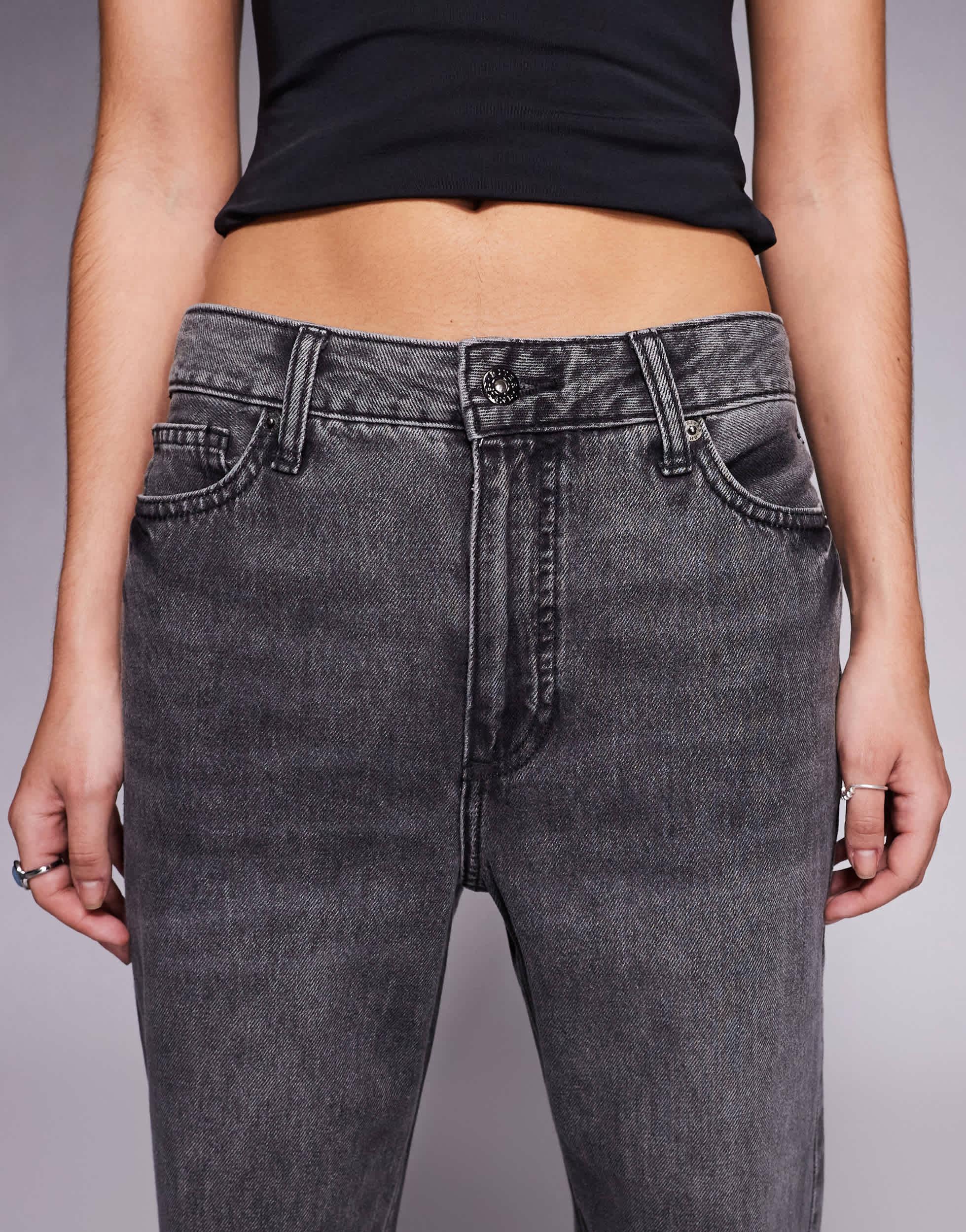 Jean Femme River Island Taille 6 Jambes 30 - Délavé Bleu Foncé Avec Pois Rouges, Coupé Slim, Occasion Très Bon état