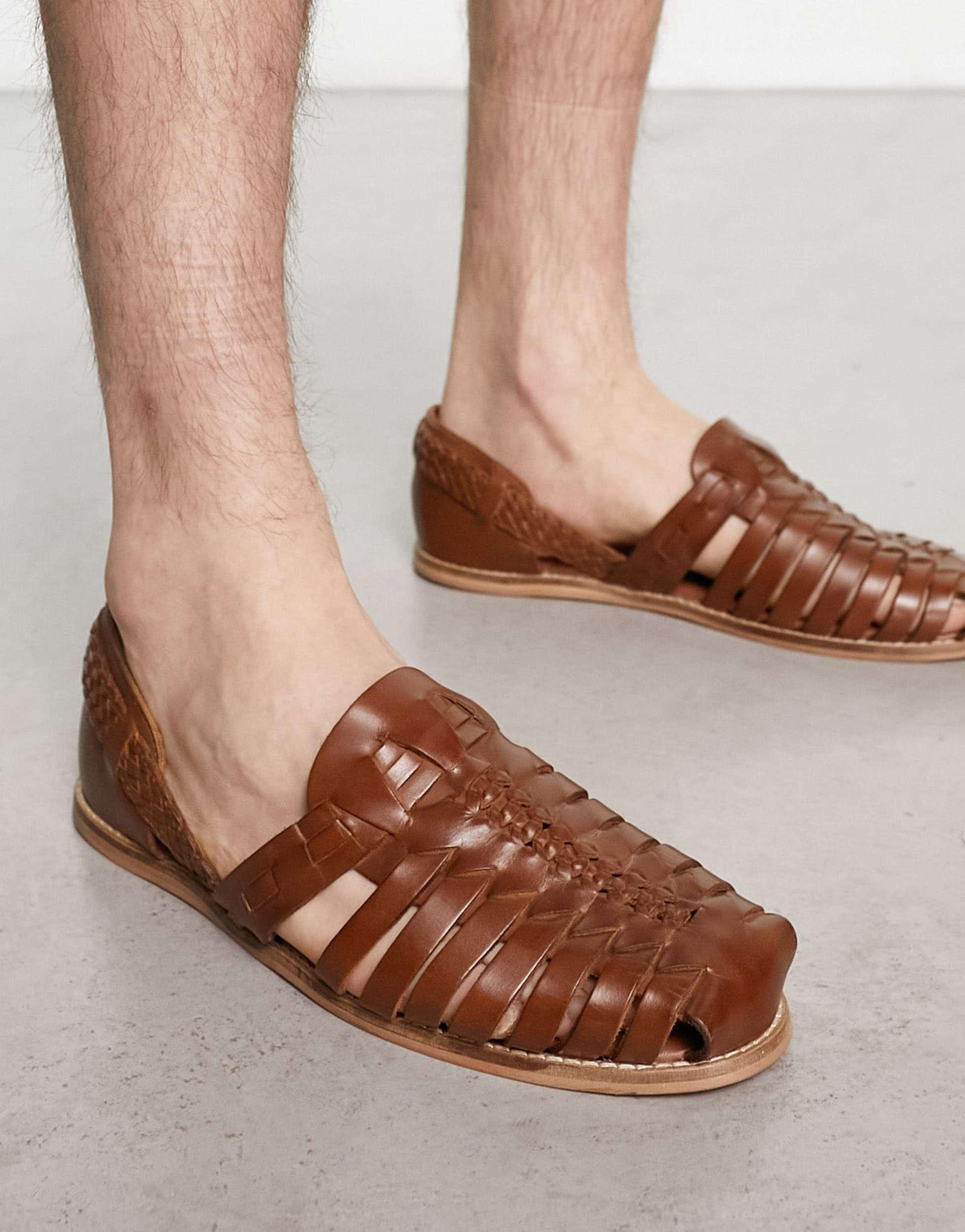 ASOS Woven Sandals in Natural for Men Lyst Canada