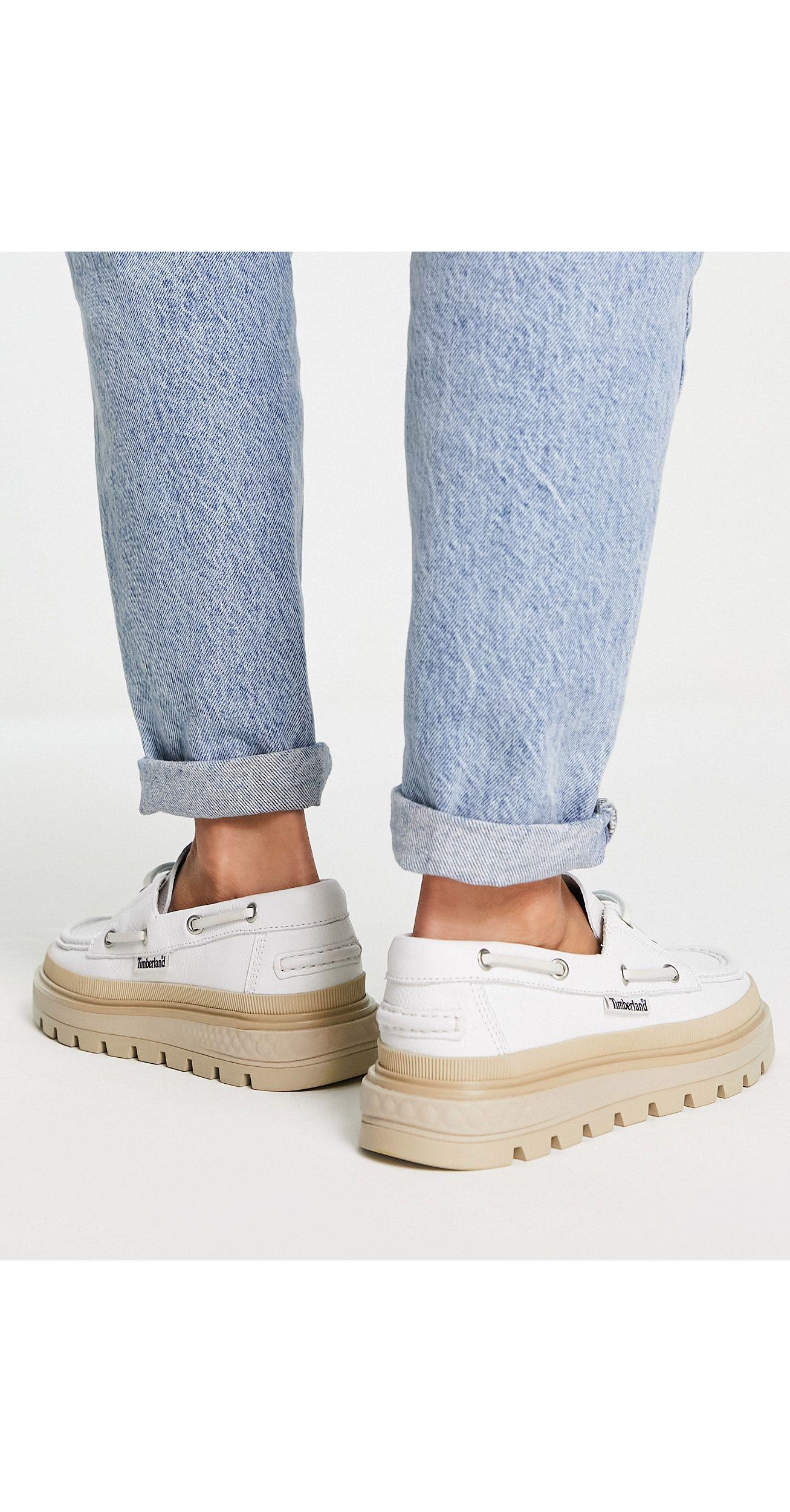 Timberland Ray City Boat Shoes in White | Lyst