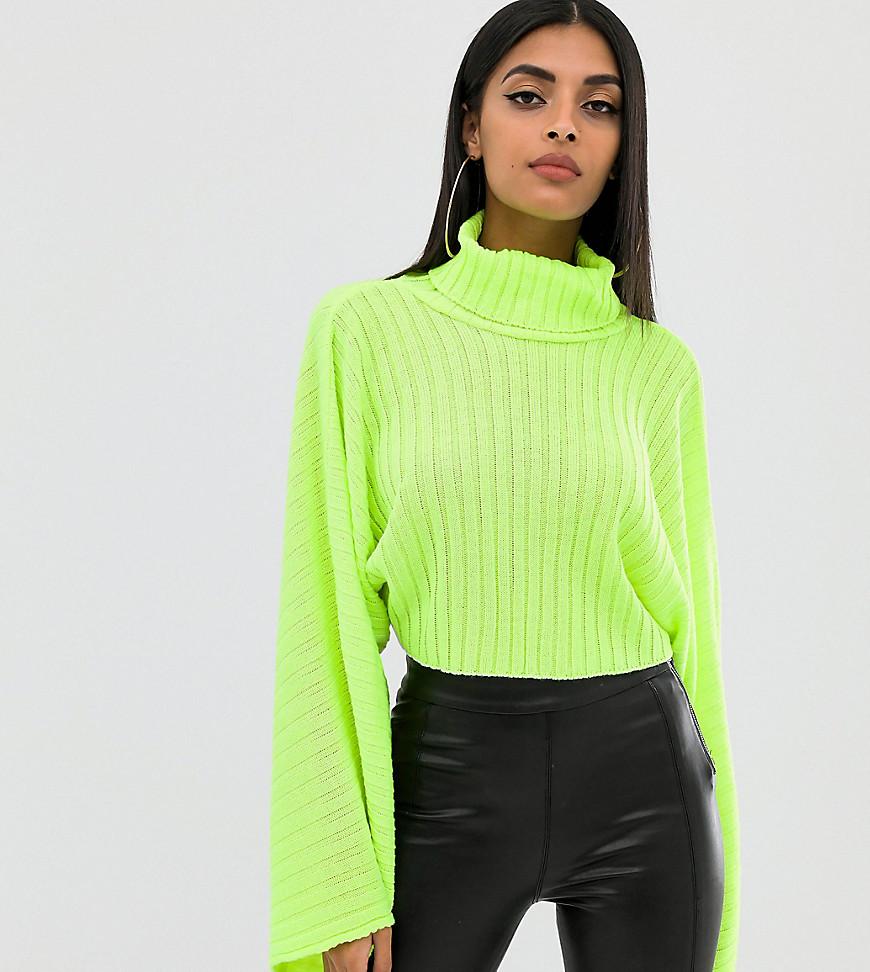 neon yellow cropped jumper