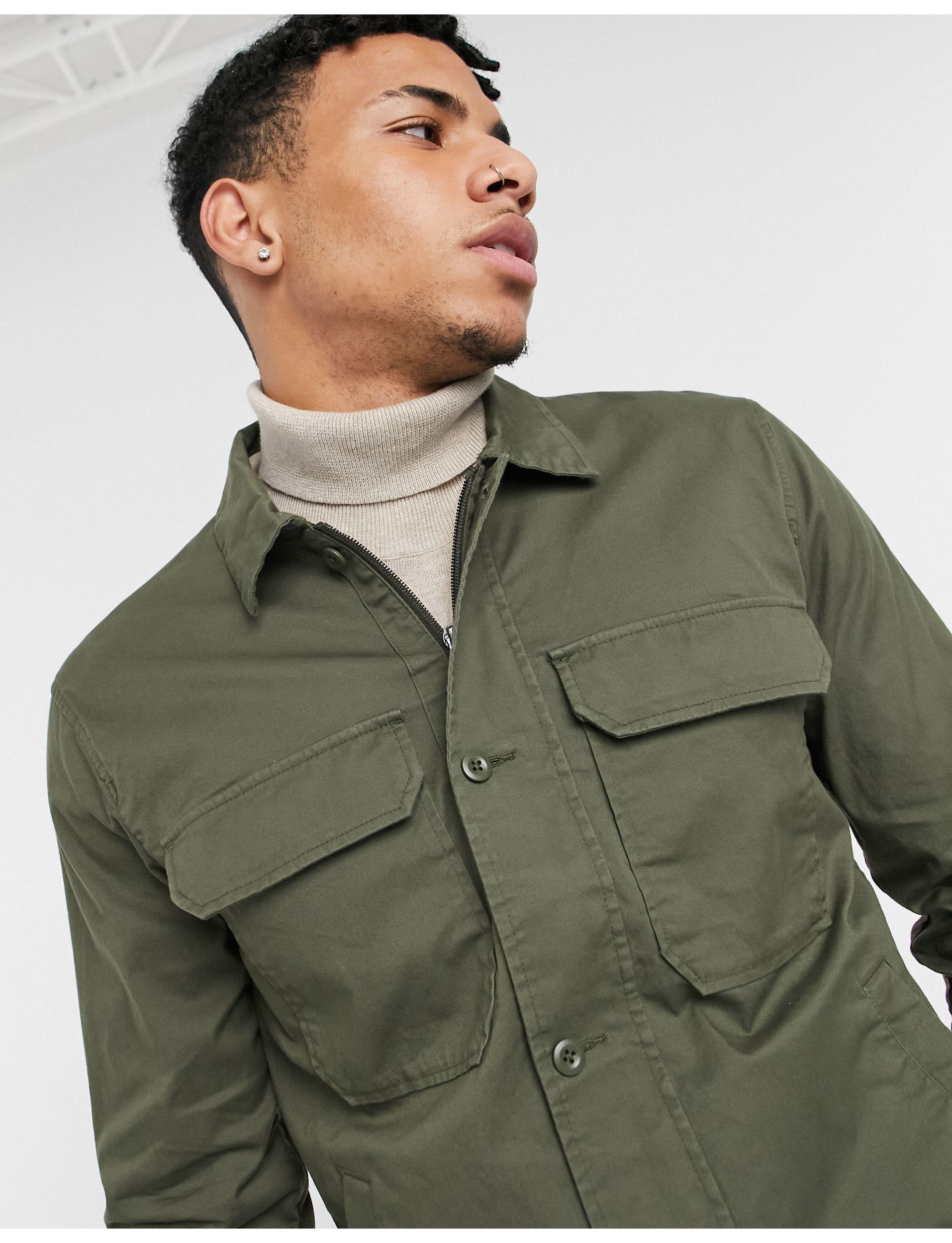 Abercrombie & Fitch Shirt Jacket in Green for Men | Lyst UK