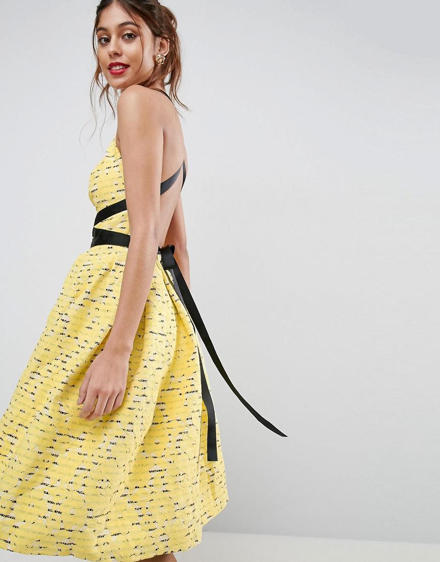 asos yellow prom dress