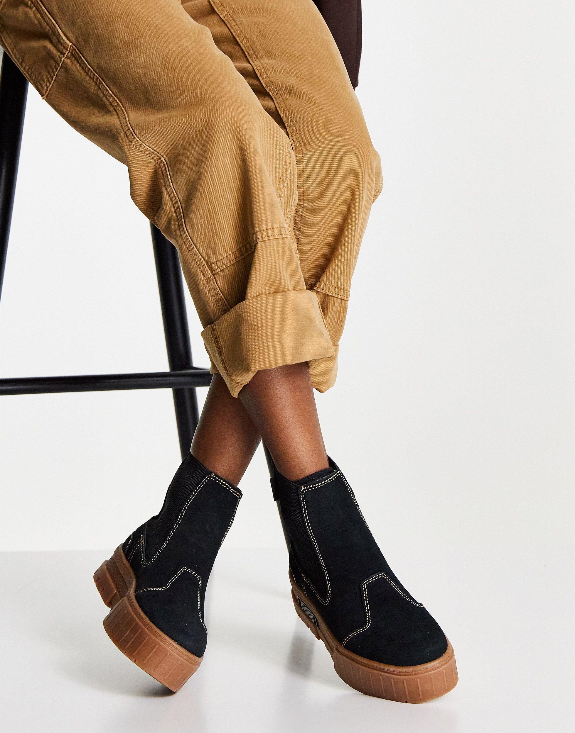 PUMA Mayze Chelsea Boots in Black | Lyst UK