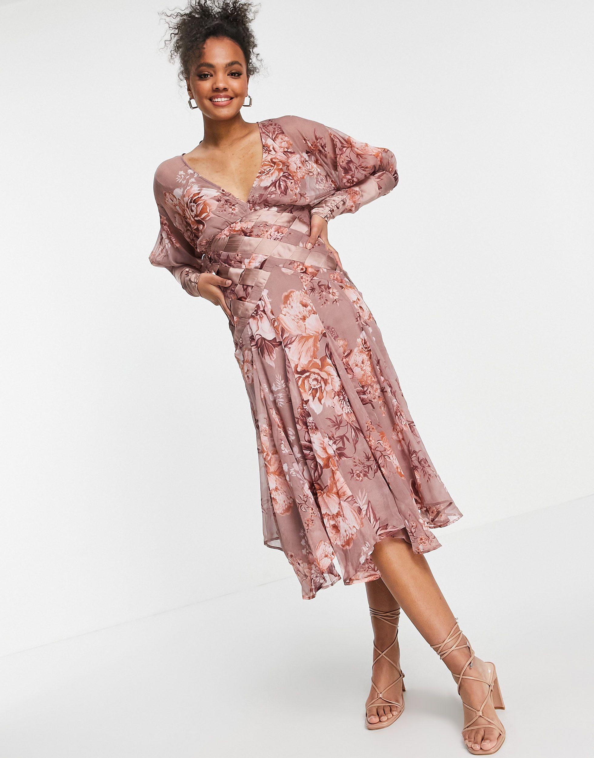 asos dusty pink dress