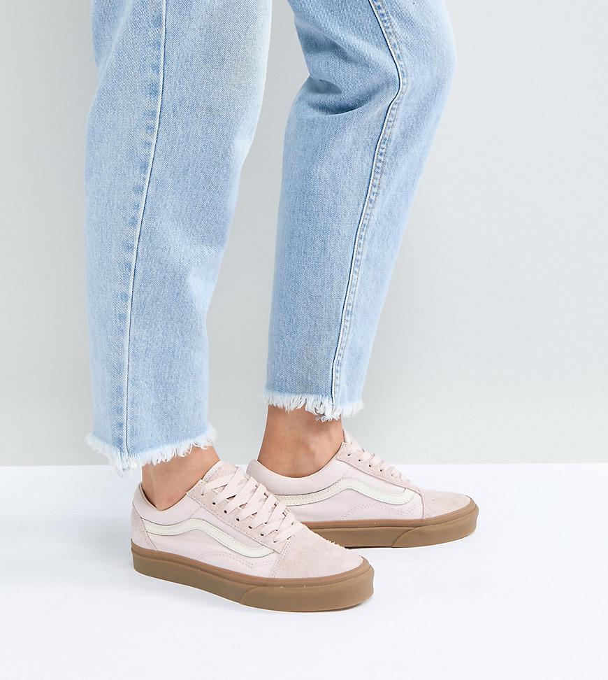 vans old skool trainers with gum sole