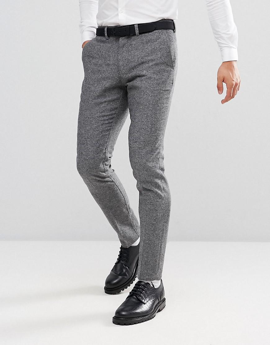 skinny tweed trousers