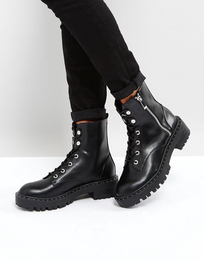 stradivarius biker boots