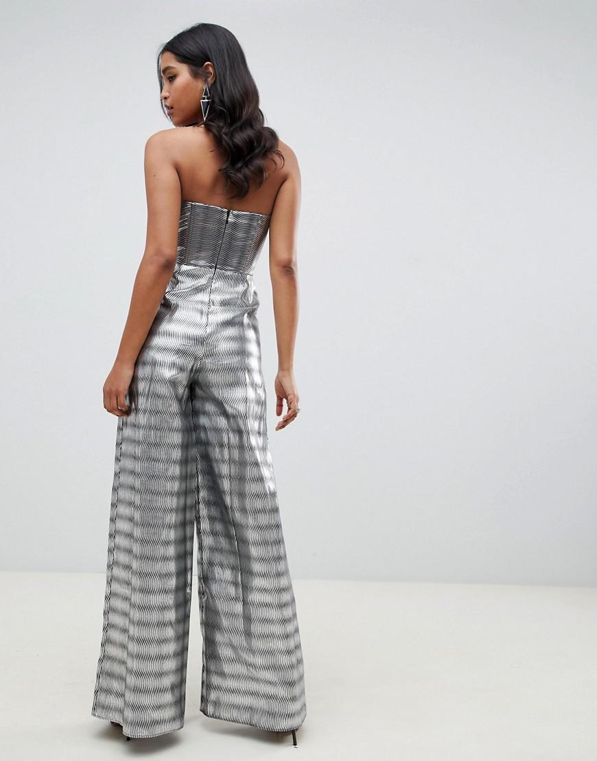 asos silver jumpsuit