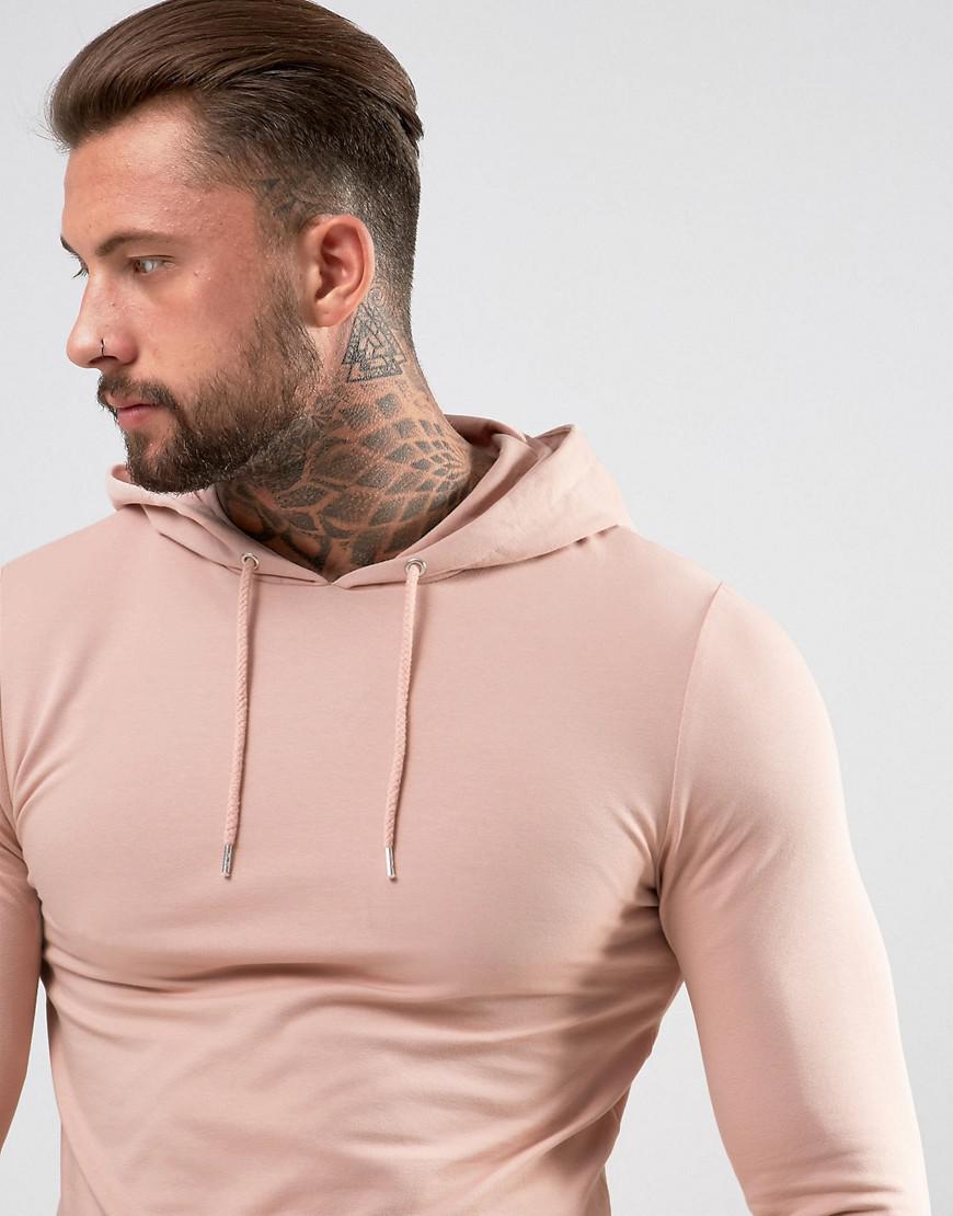 longline muscle fit hoodie