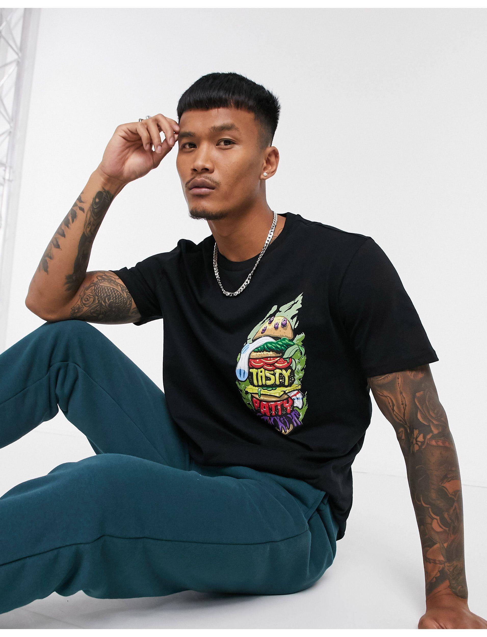 Bershka Spongebob T-shirt With Back Print in Black for Men | Lyst