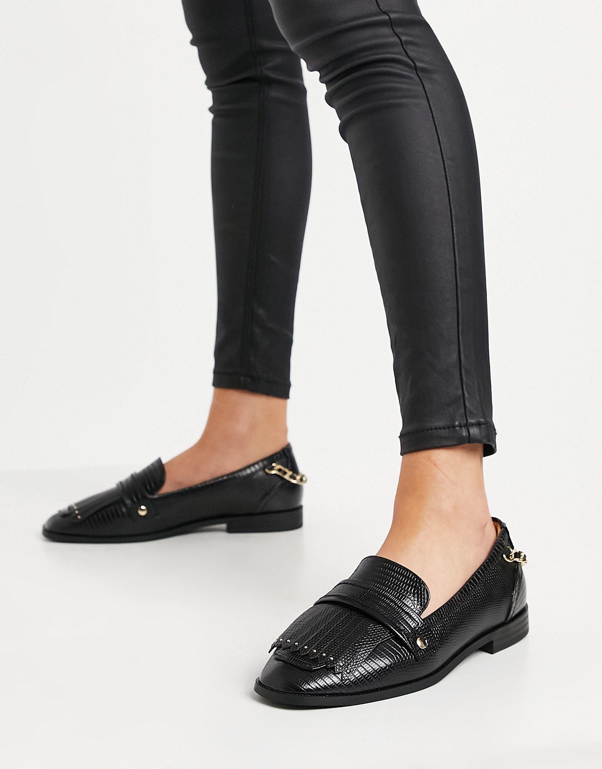 Scarpe River Island Uomo | River Island - Mocassini Neri Con Nappe Nero -  Iris Accessori