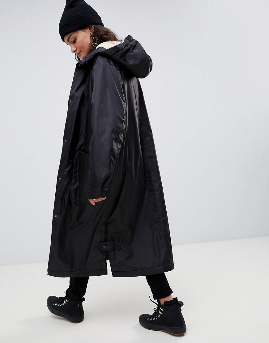 Asos design maxi borg lined rainwear Clearance