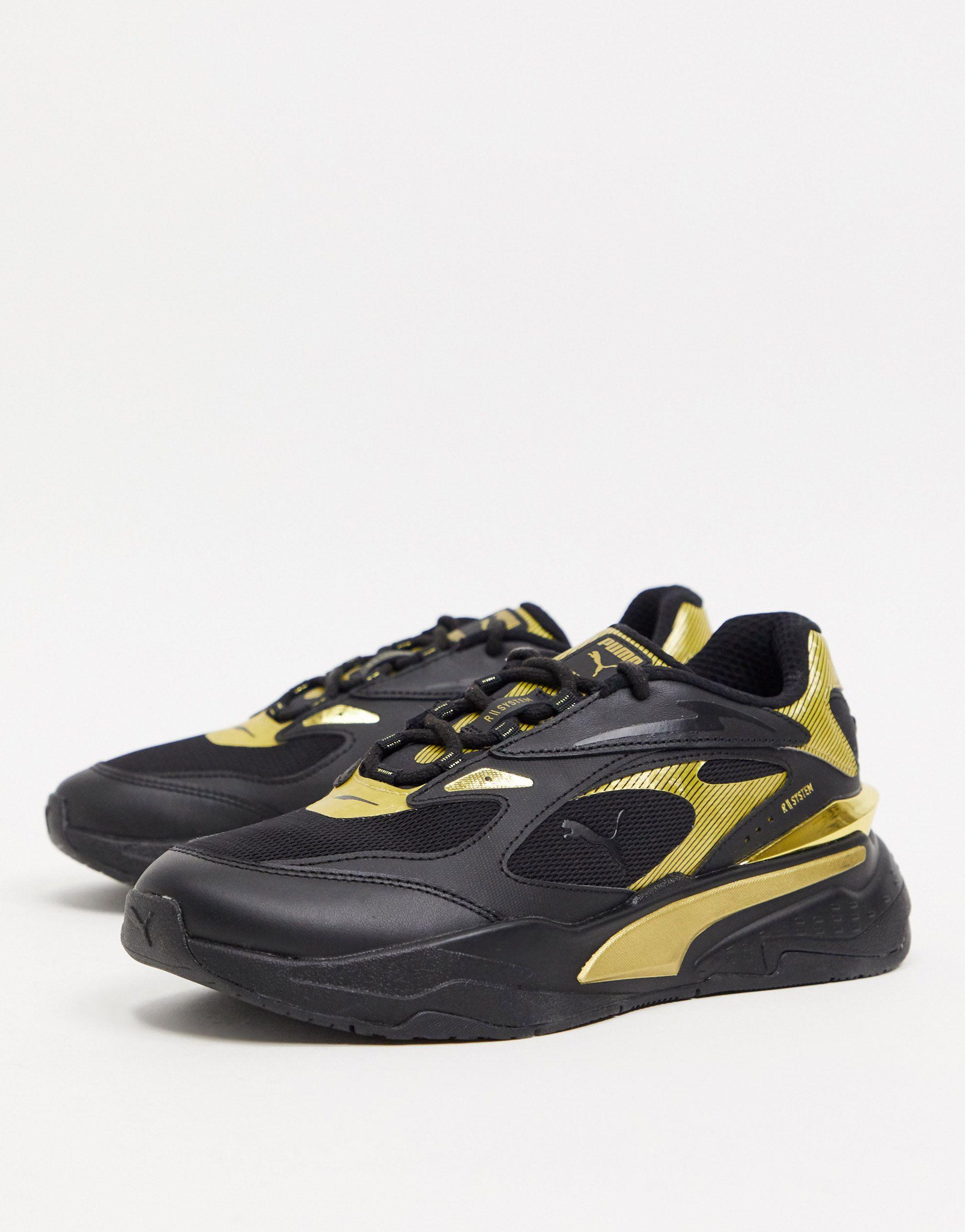 PUMA Rubber Rs Fast Metal Sneakers in Black for Men - Lyst