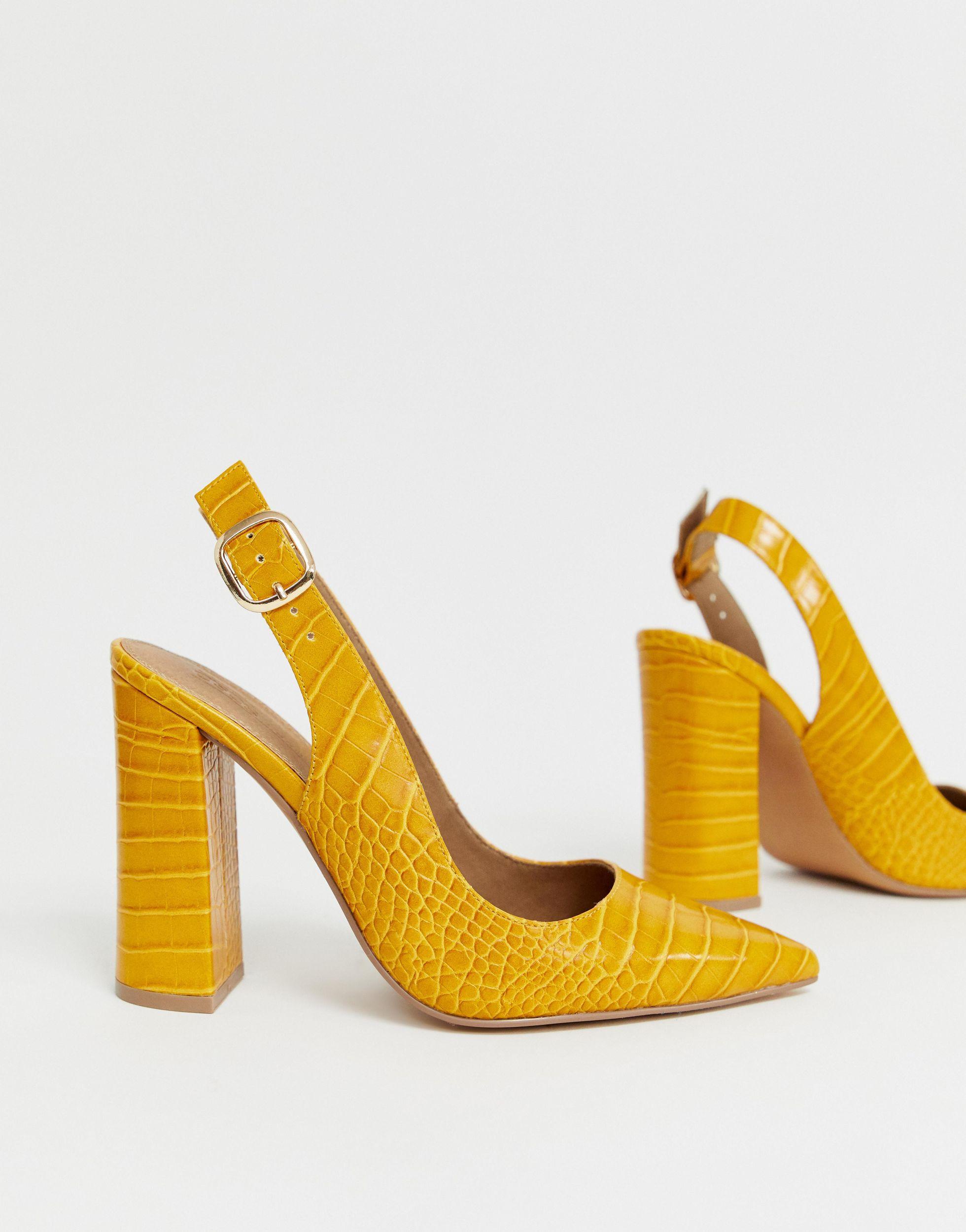 mustard wide fit shoes