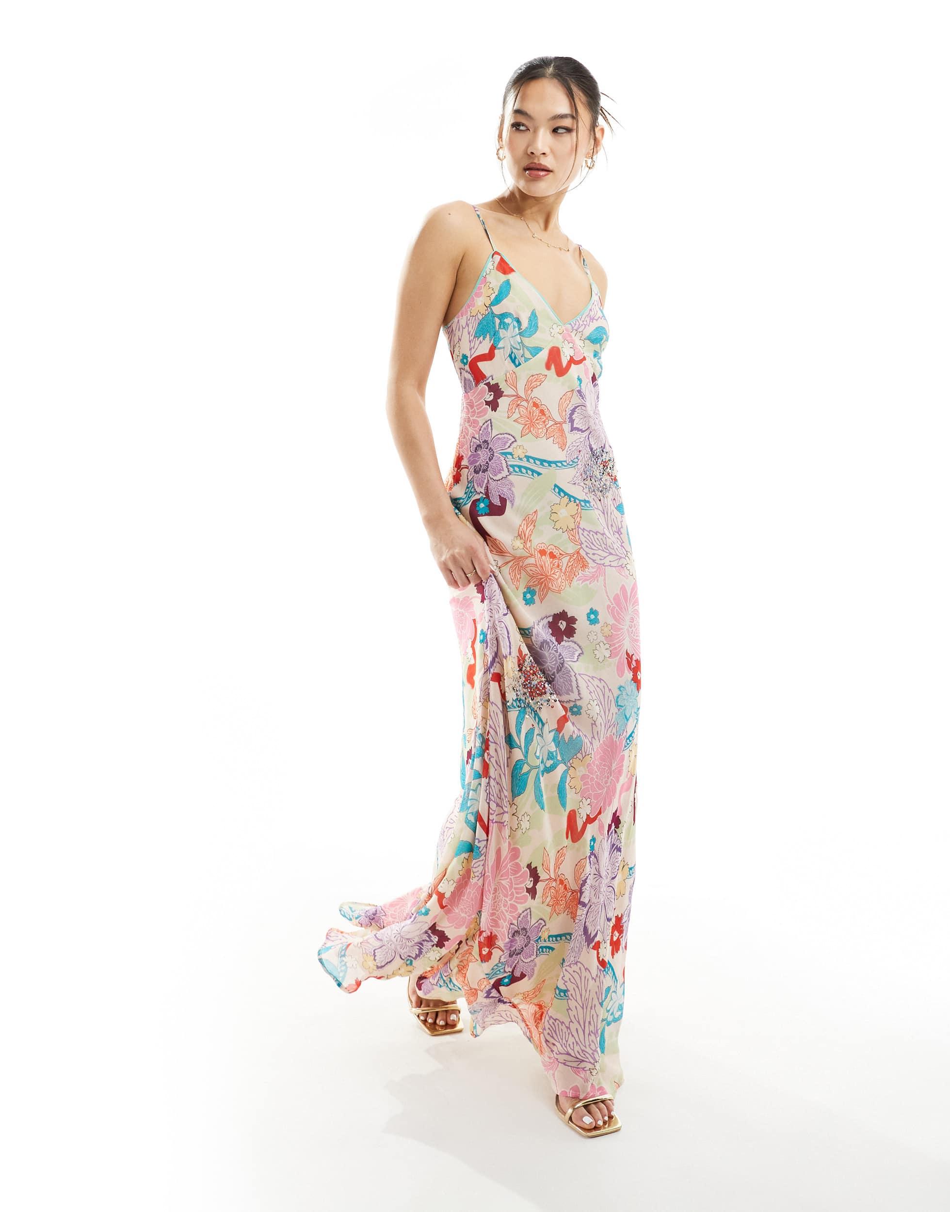 Ladies Dresses Island Floral Dress Puff Sleeve Dress Maxi Dress River  Island Scuba Dress River Island Embroidered Slip Dress In White Lyst  Australia