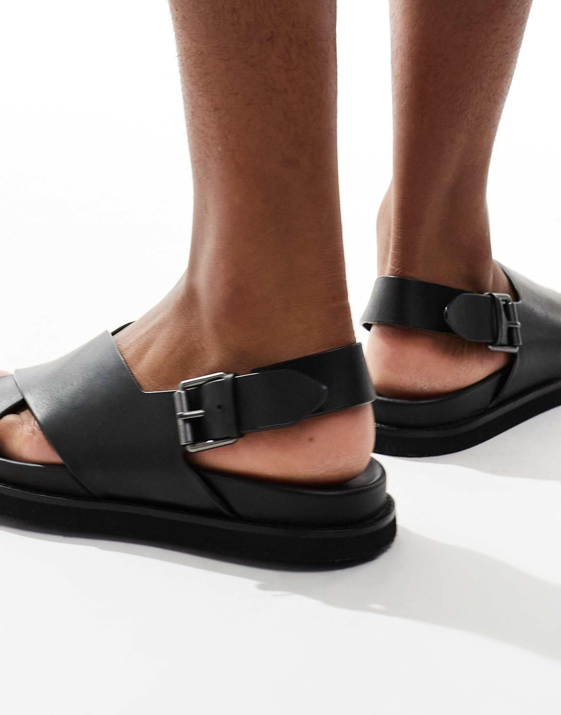 Polo Ralph Lauren Zane Cross Over Sandal in Brown for Men | Lyst