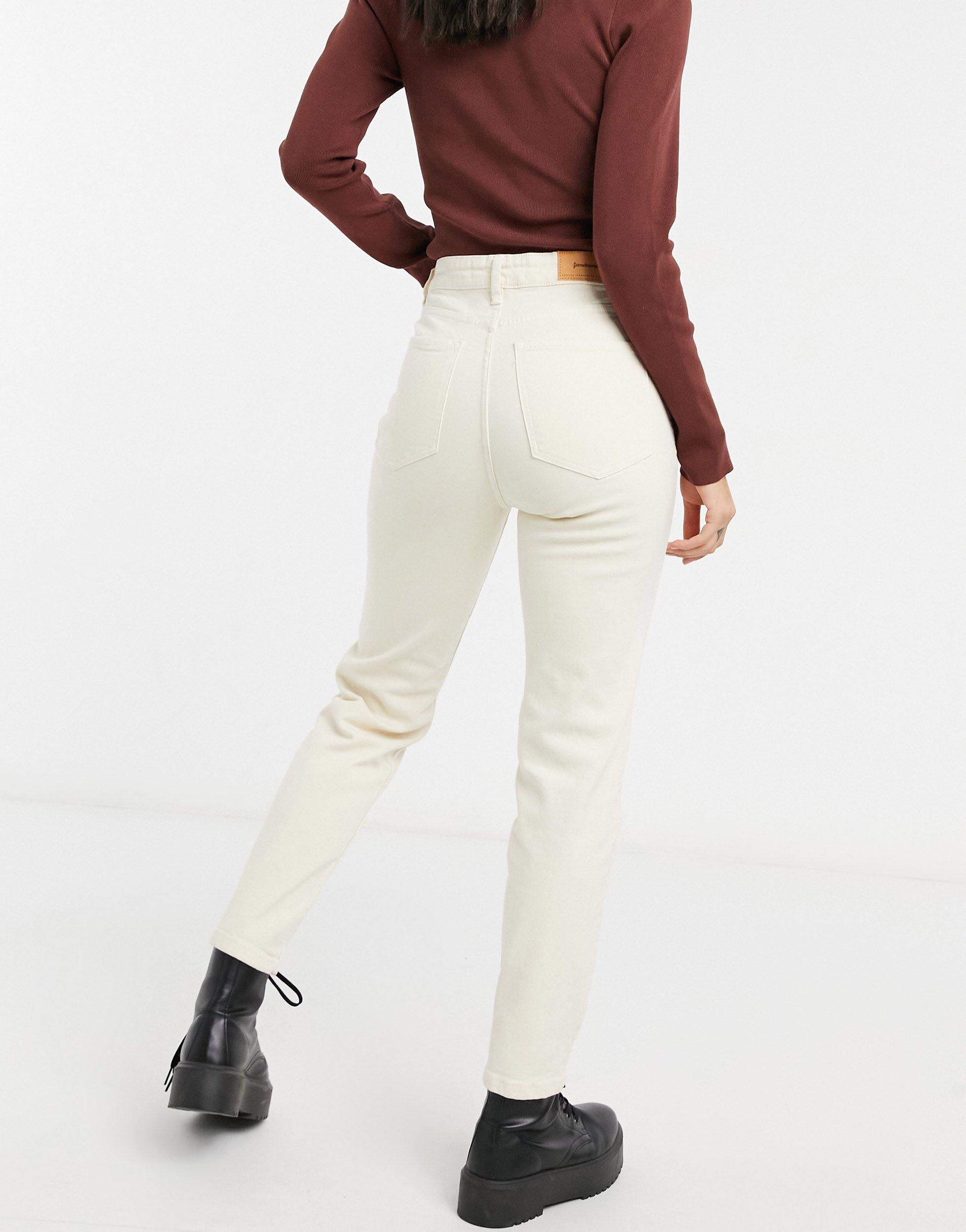 Stradivarius Denim Cotton Slim Mom Jean 