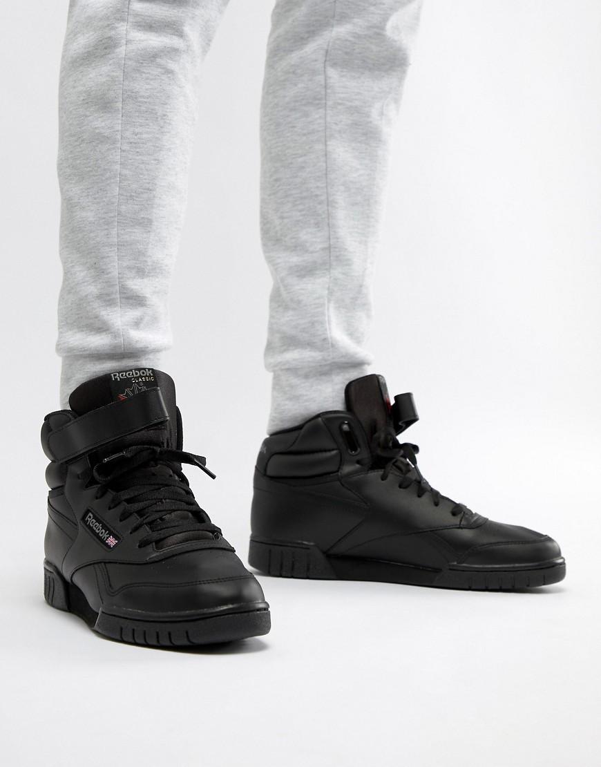 Reebok Ex O Fit Hi Top Sneakers In Black 3478 for Men | Lyst