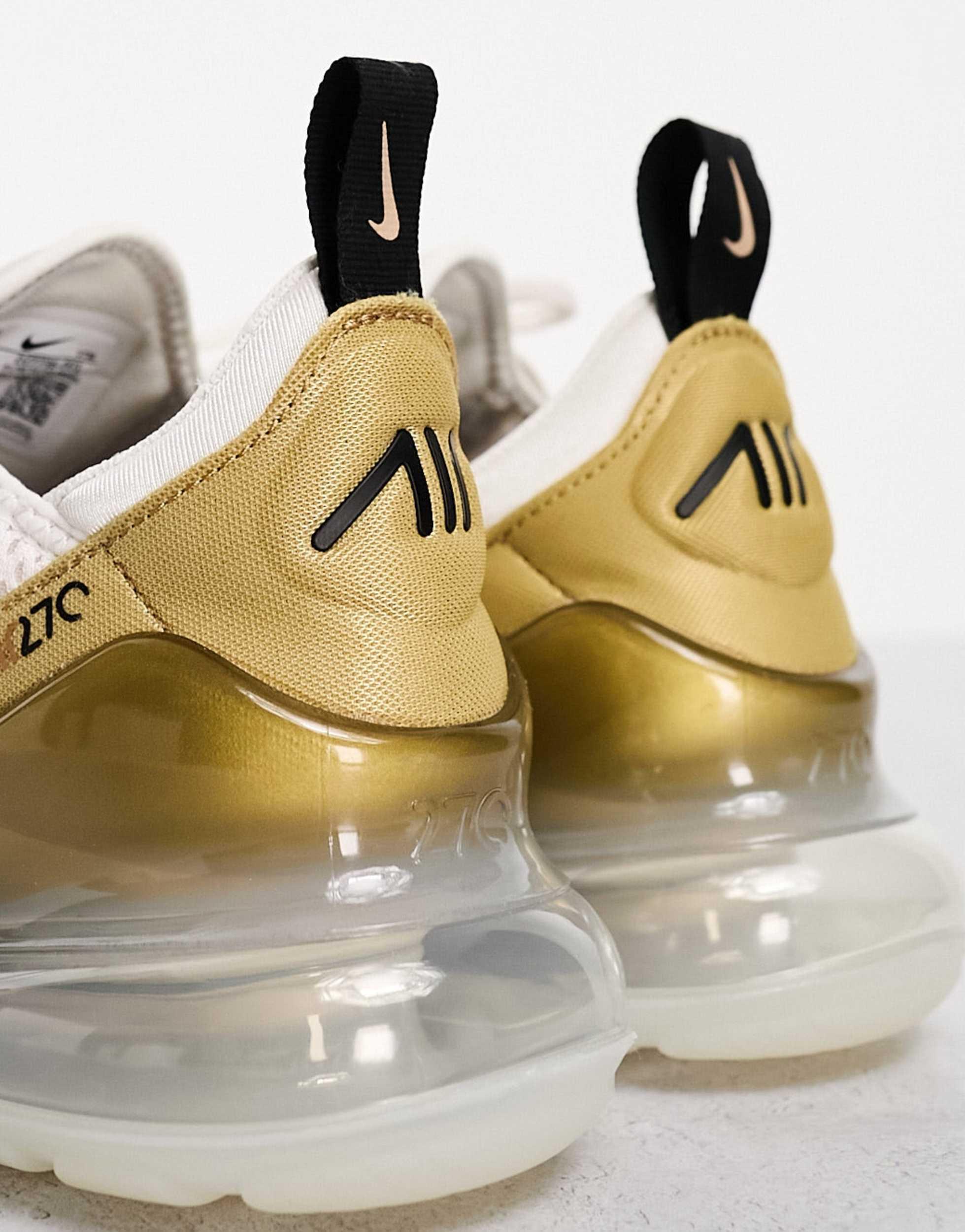 Air max 270 baskets femme et dore Nike en coloris Noir Lyst
