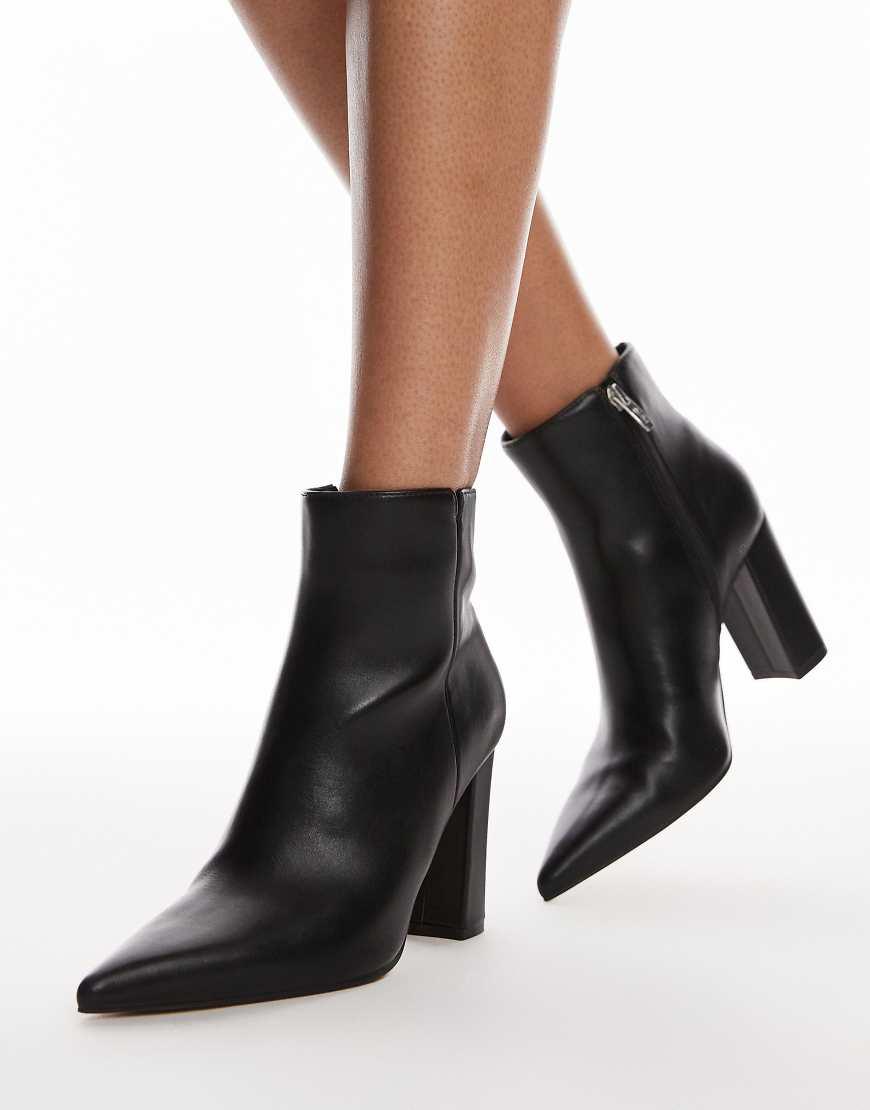 Mango High Heel Matte Ankle Boot in Black Lyst UK