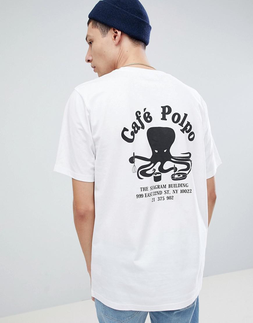 Weekday Denim Frank Cafe Polpo T-shirt in White for Men - Lyst