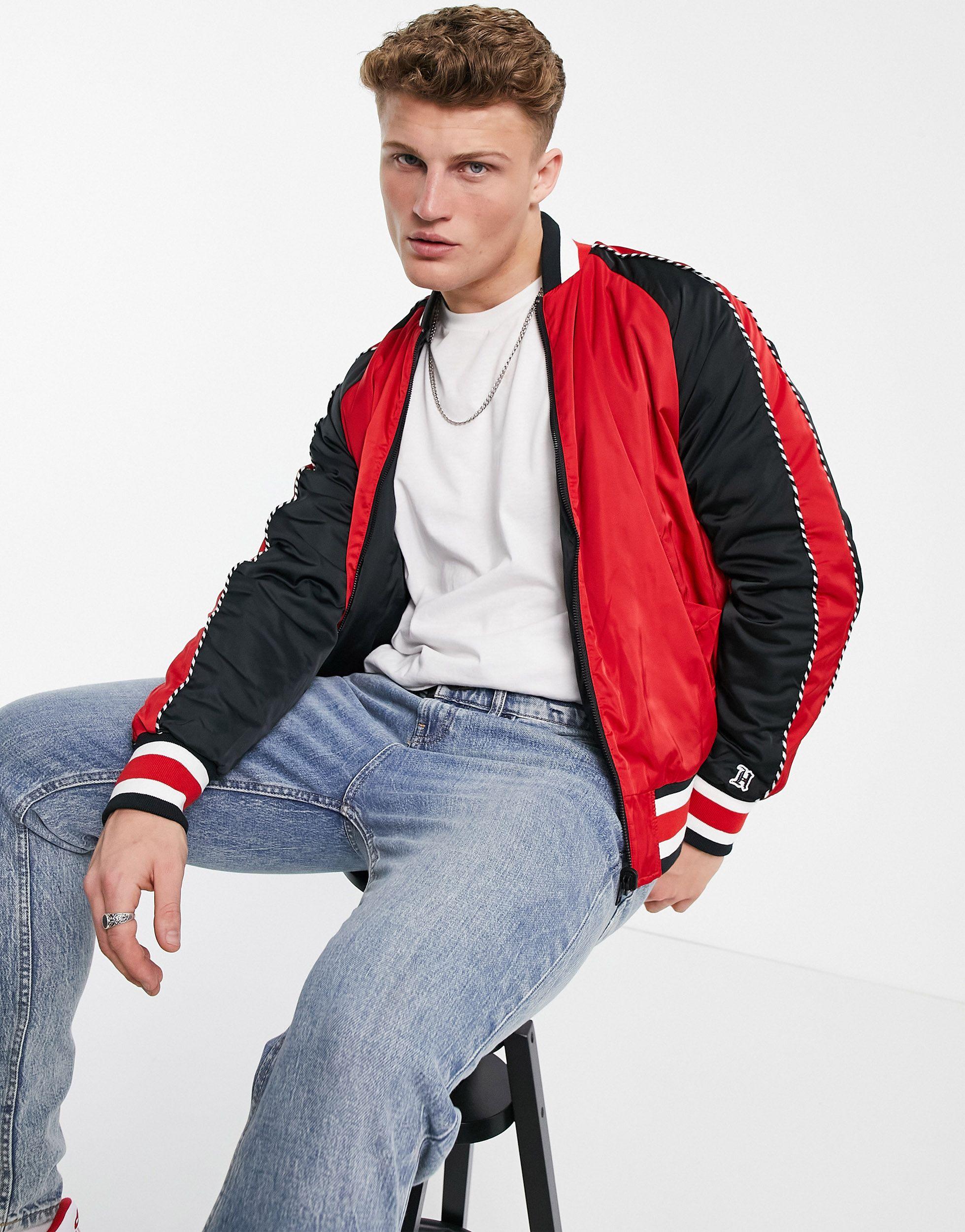Tommy Hilfiger Lewis Hamilton Reversible Bomber Jacket in Red for Men Lyst UK