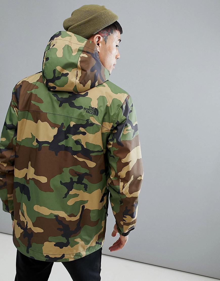 army green north face jacket