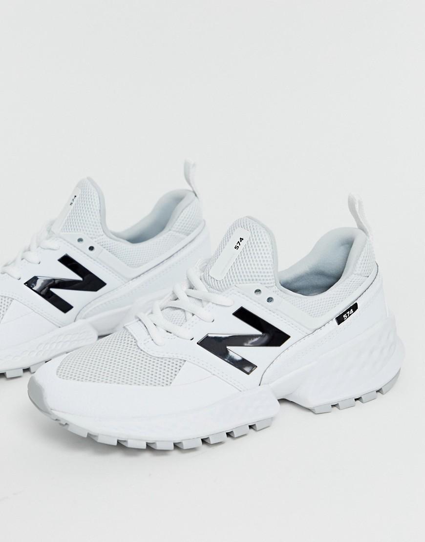 new balance black 574 sport trainers