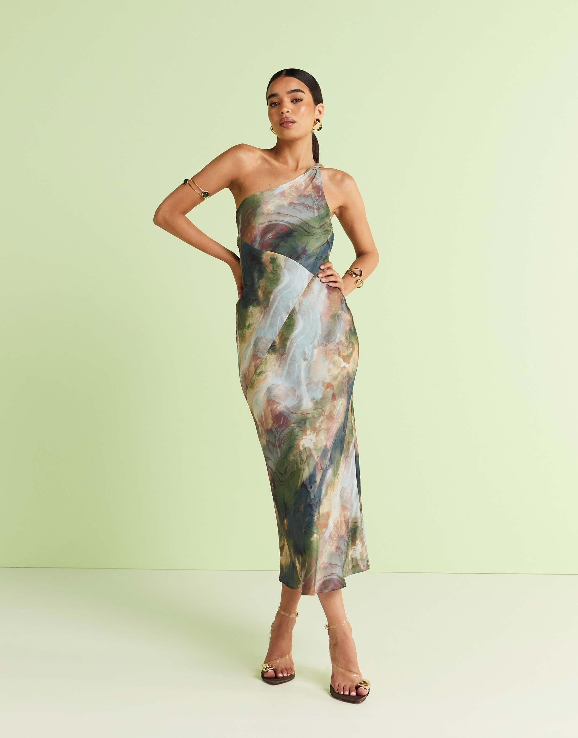 wren midi dress Detachable Sleeves Midi Dress For Women | Navy