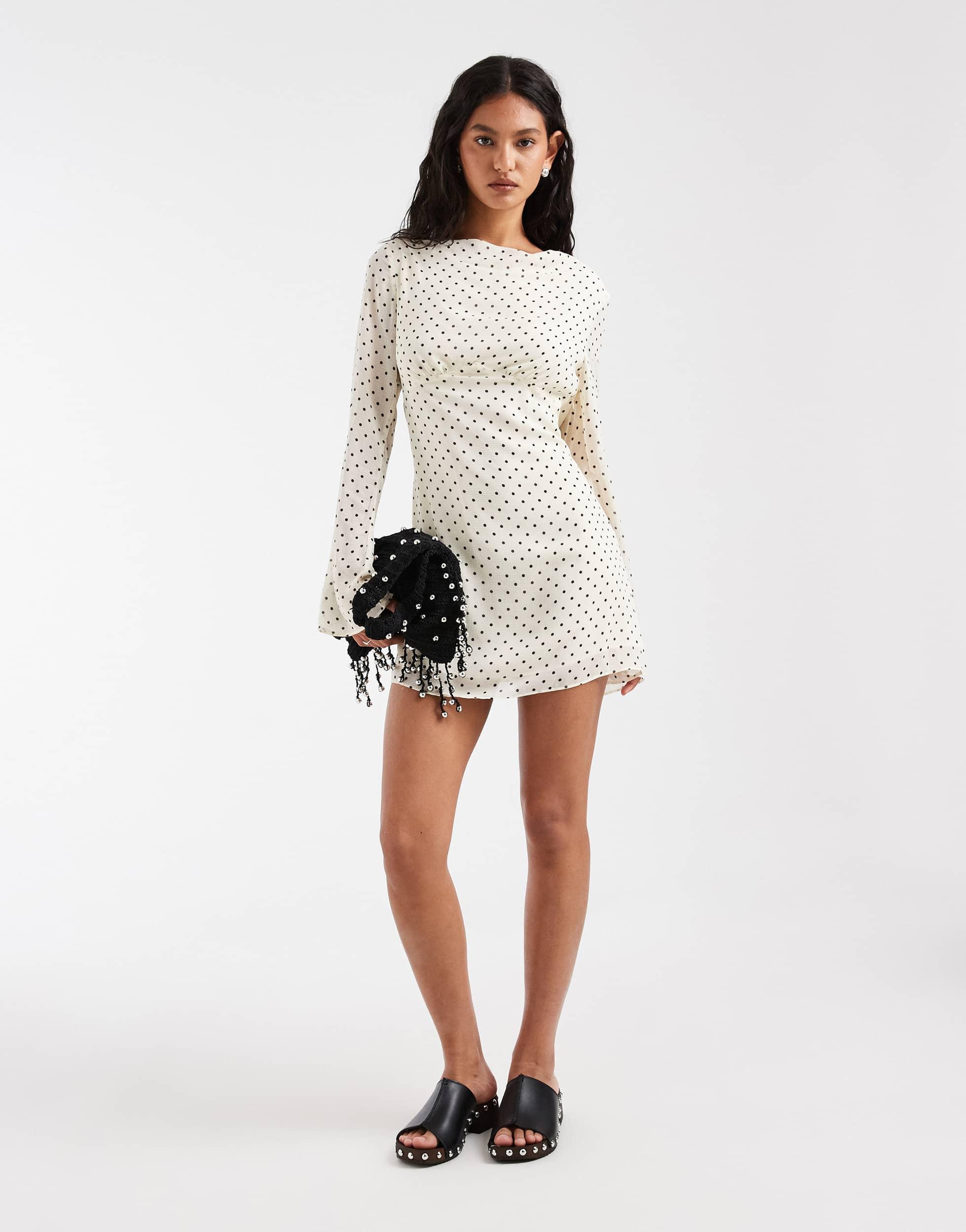 a line white mini dress Lillianne Off-Shoulder A-line occasion-resort Size Guide Size:36X32 Baby Girl Dress Toddler