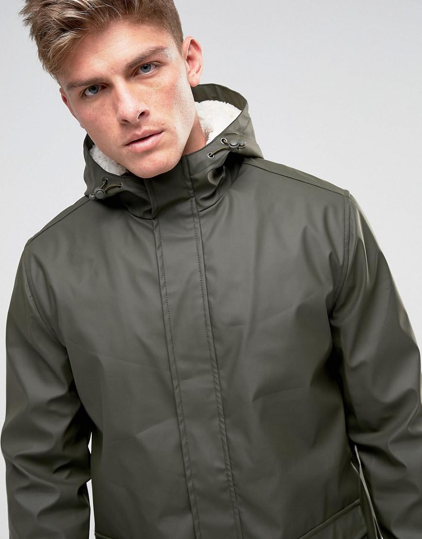 French Connection Coated Hooded Borg 
