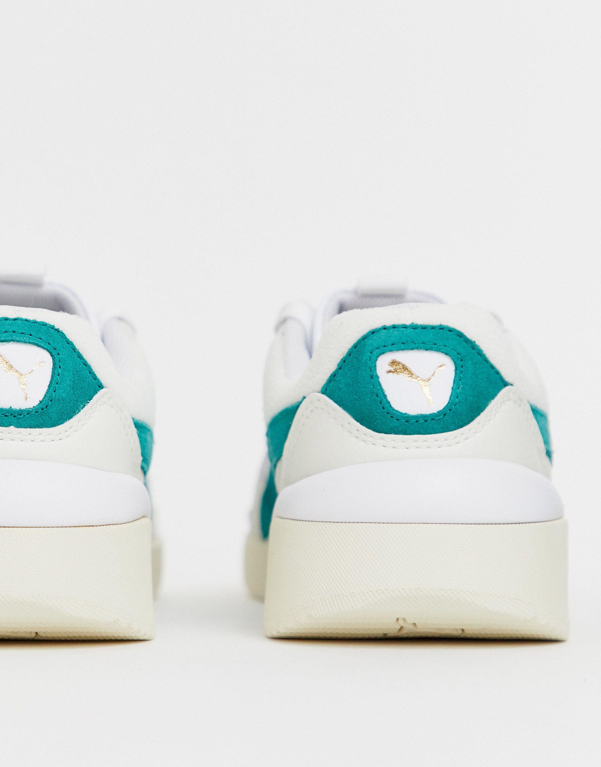 puma aeon heritage white and black sneakers