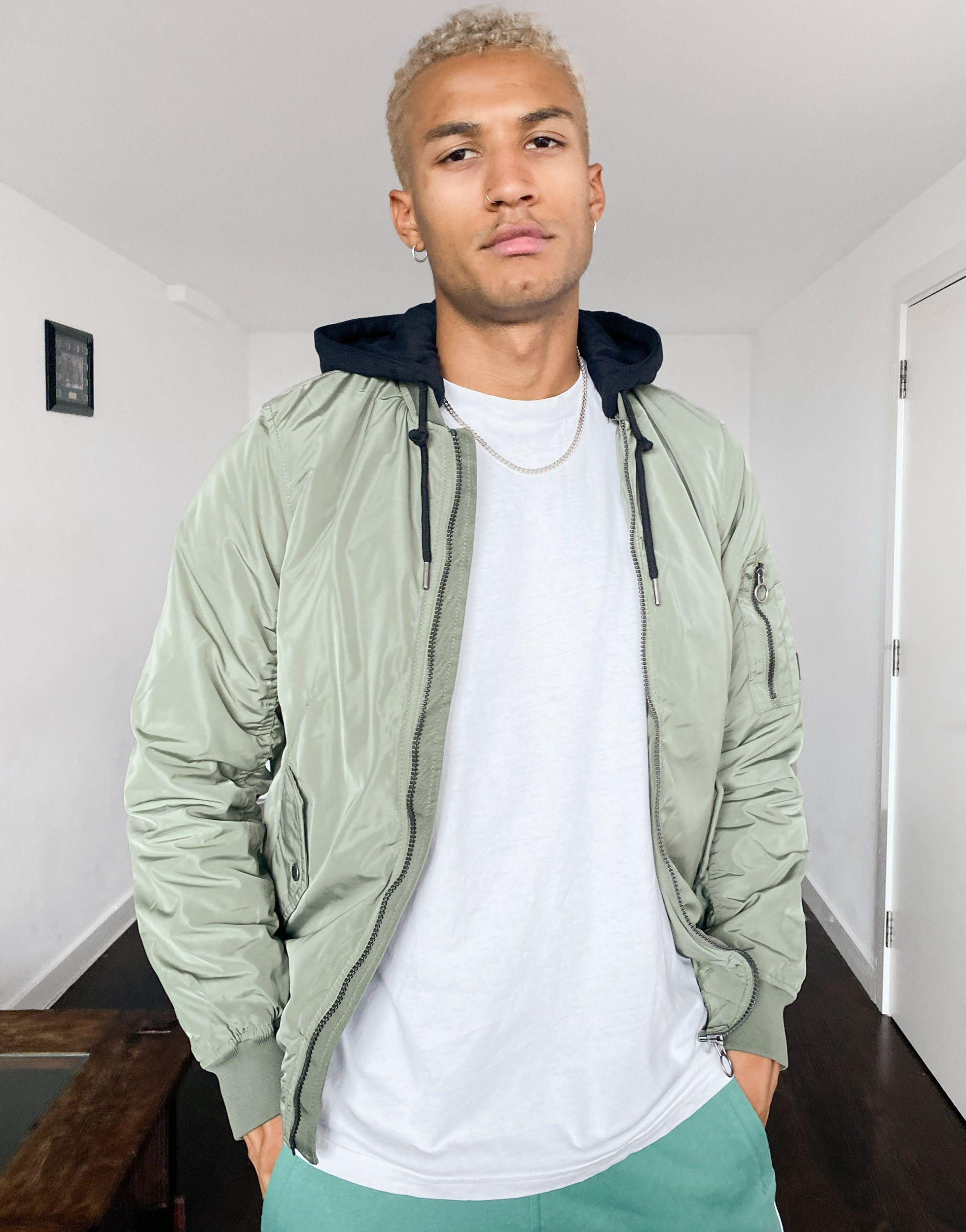 pull and bear mens bomber jacket