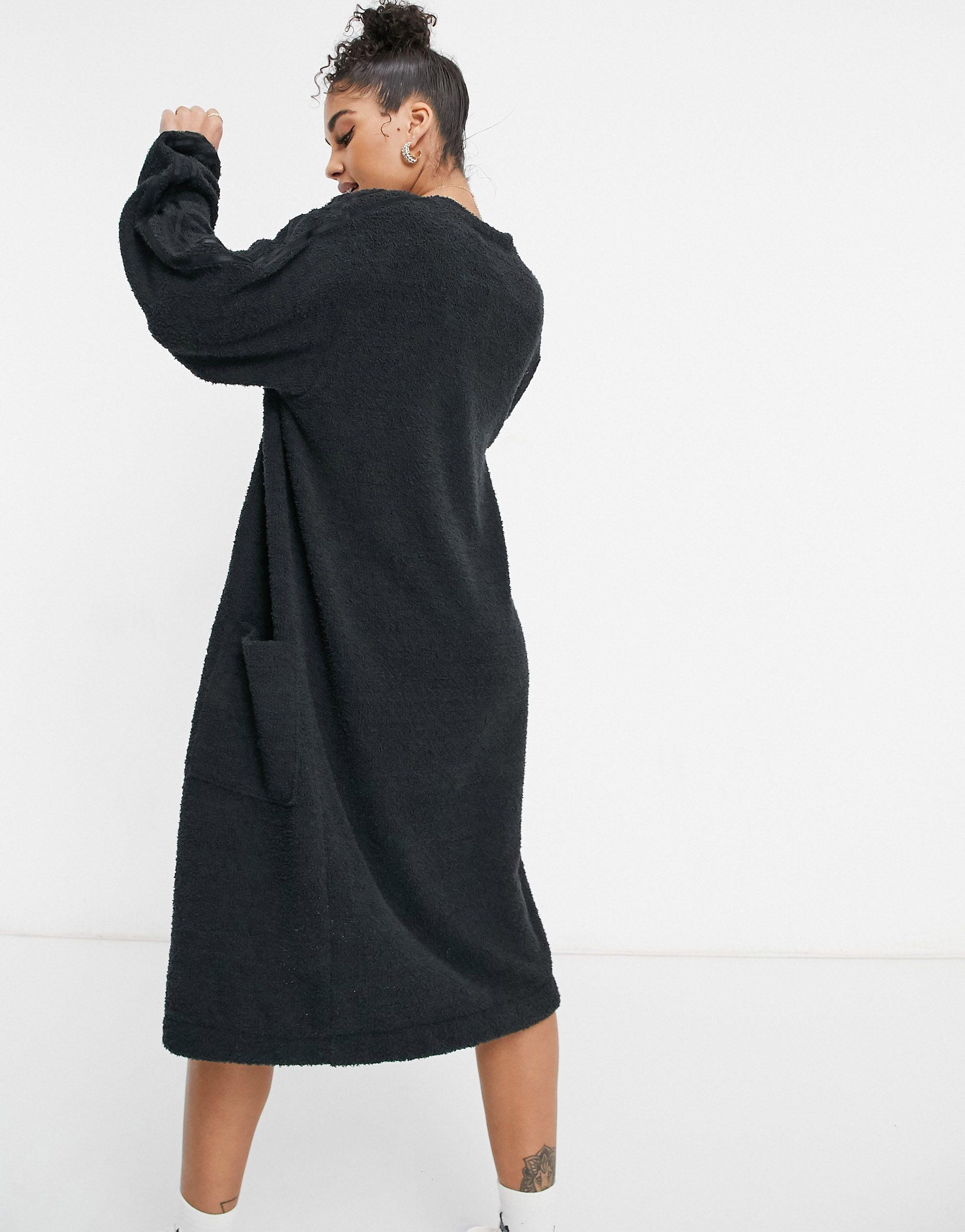 adidas Originals 'relaxed Risqué' Fluffy Knit Oversized Cardigan in Black -  Lyst