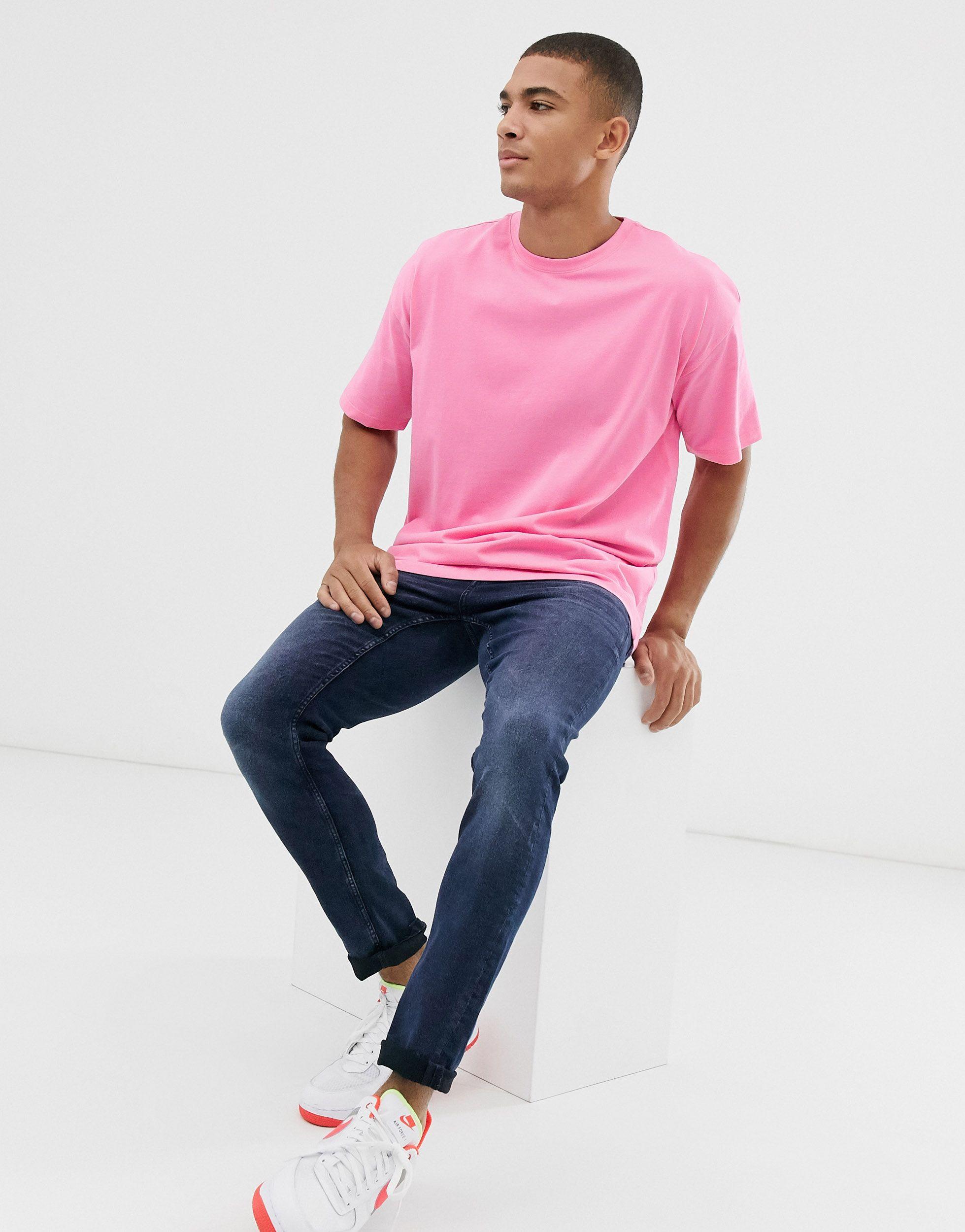 New Look Oversized T-shirt in Pink for Men | Lyst