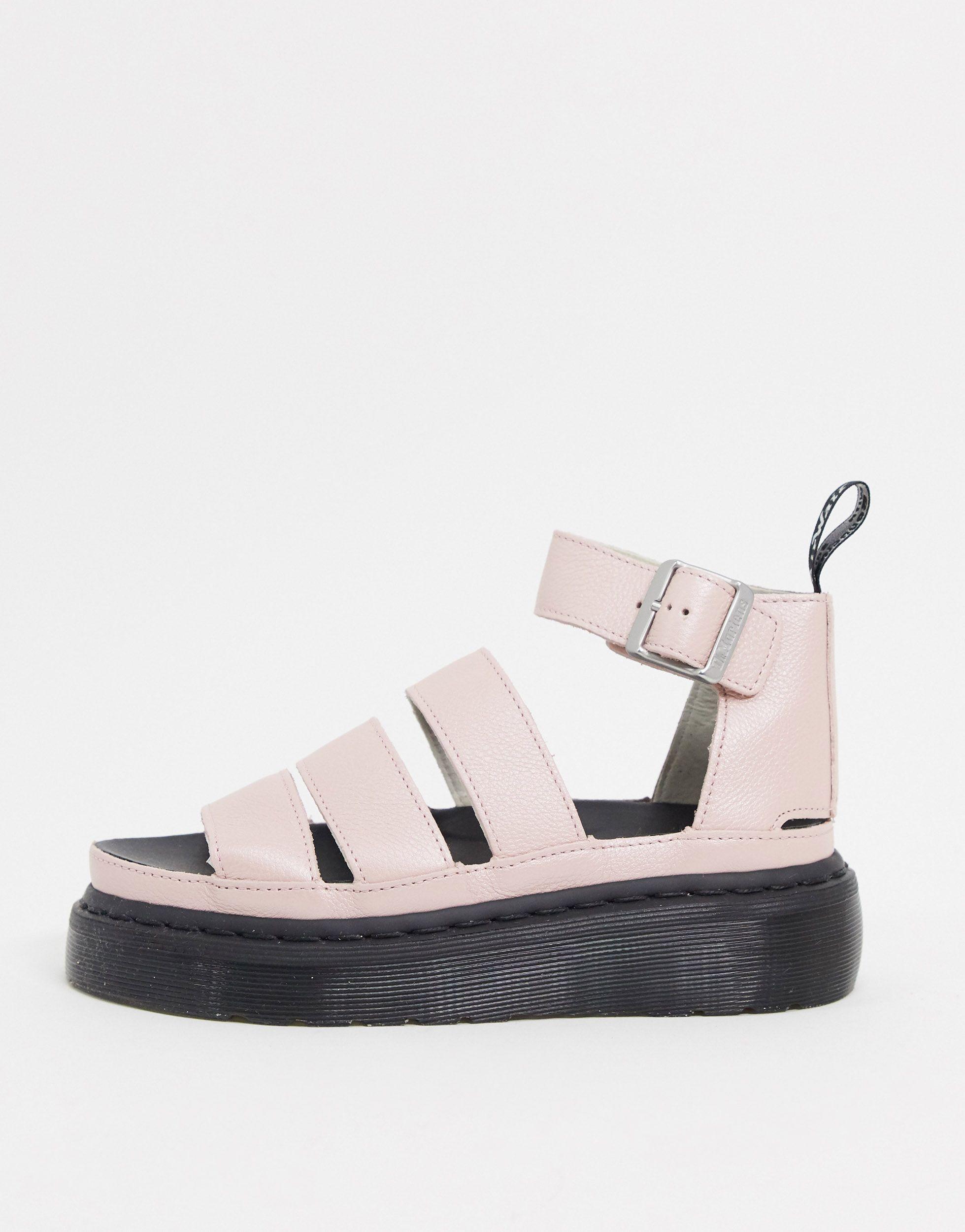 Dr martens - clarissa ii quad top - sandalen dikke zool in zwart
