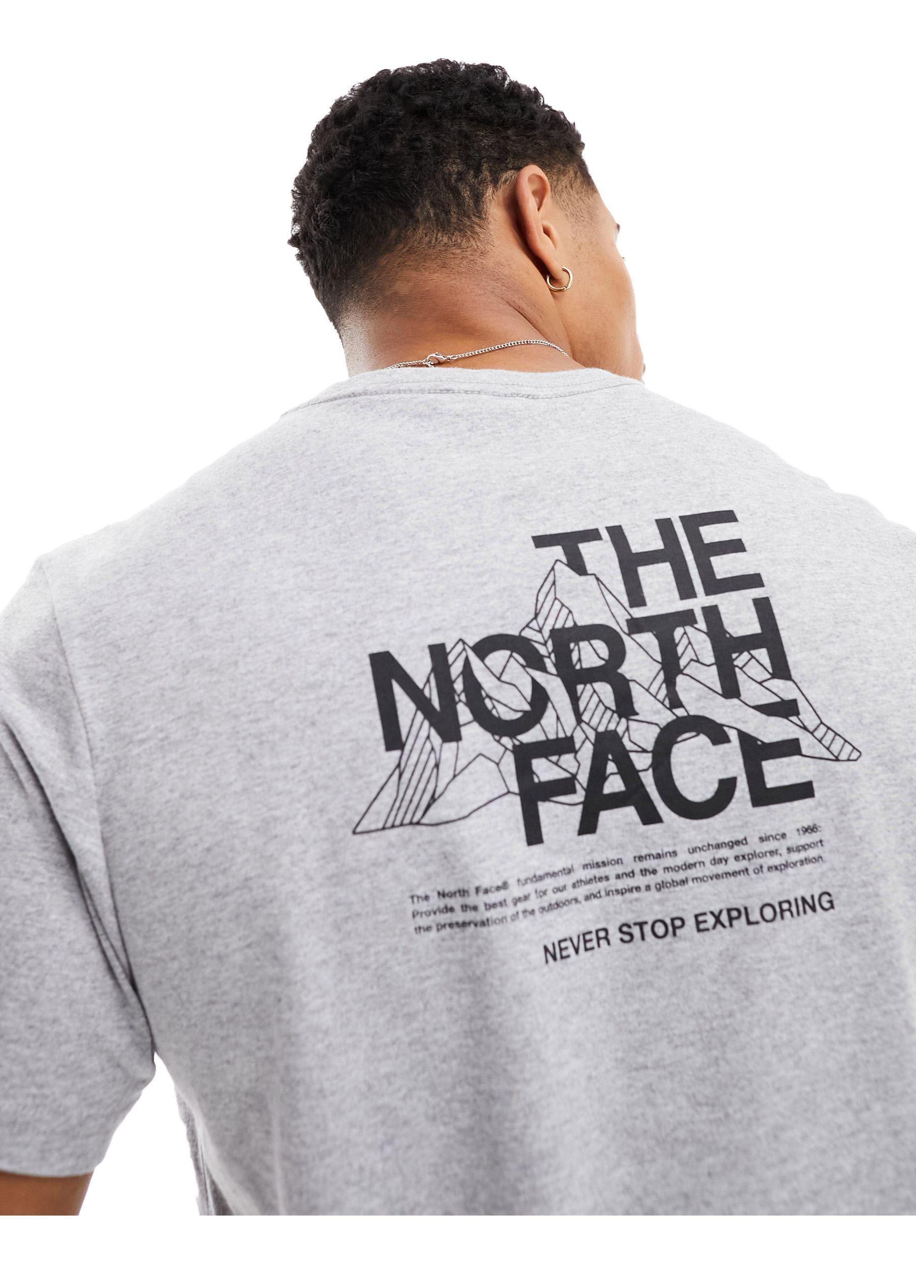 【海外限定】The North Face Back Mountain T-Shirt The North Face Mountain Peak back print oversized t-shirt in