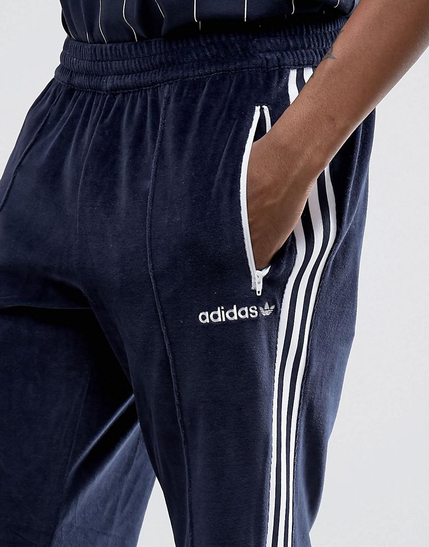 navy blue velour joggers