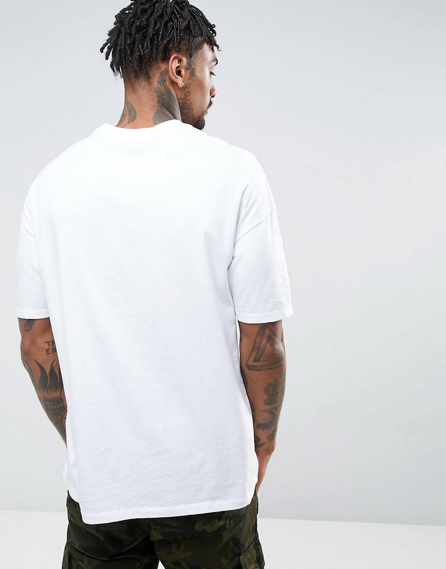 Bershka Streeter T-shirt With Floral Embroidery In White for Men | Lyst