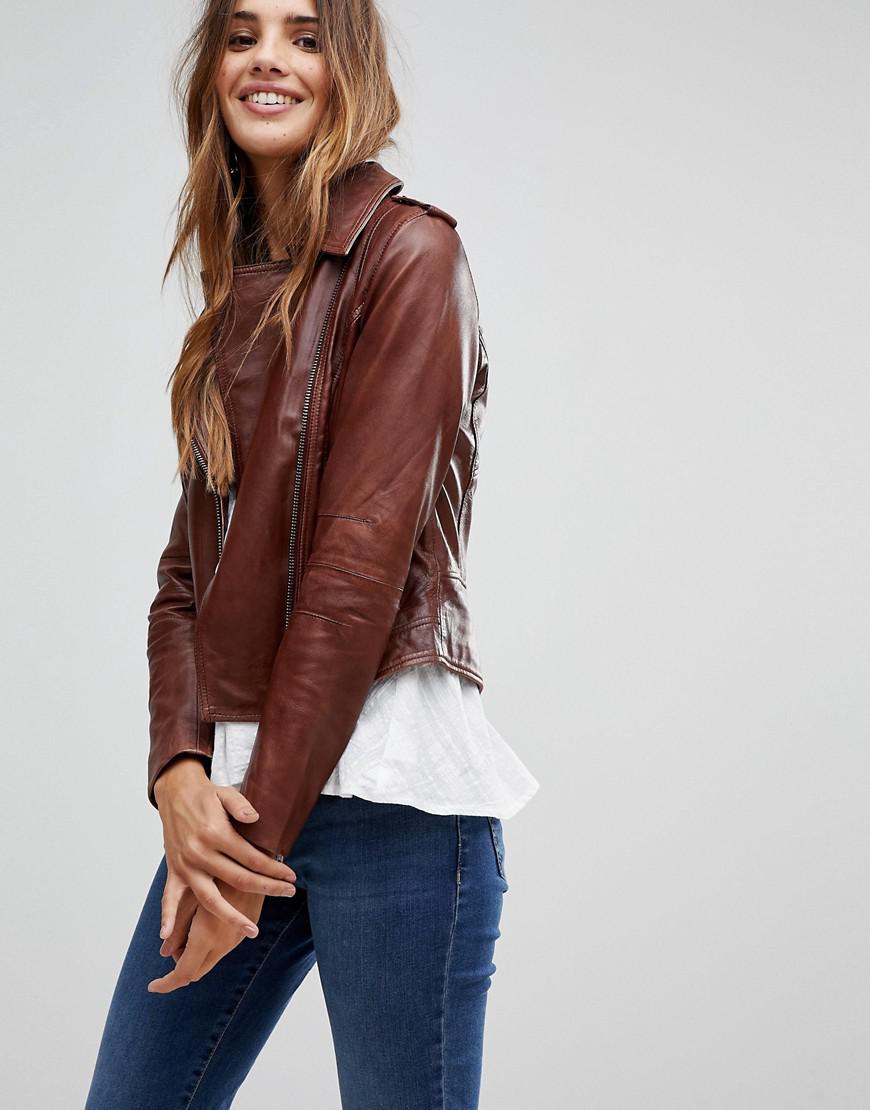 Barney S Originals Barneys Leather Biker Jacket In Deep Gallery