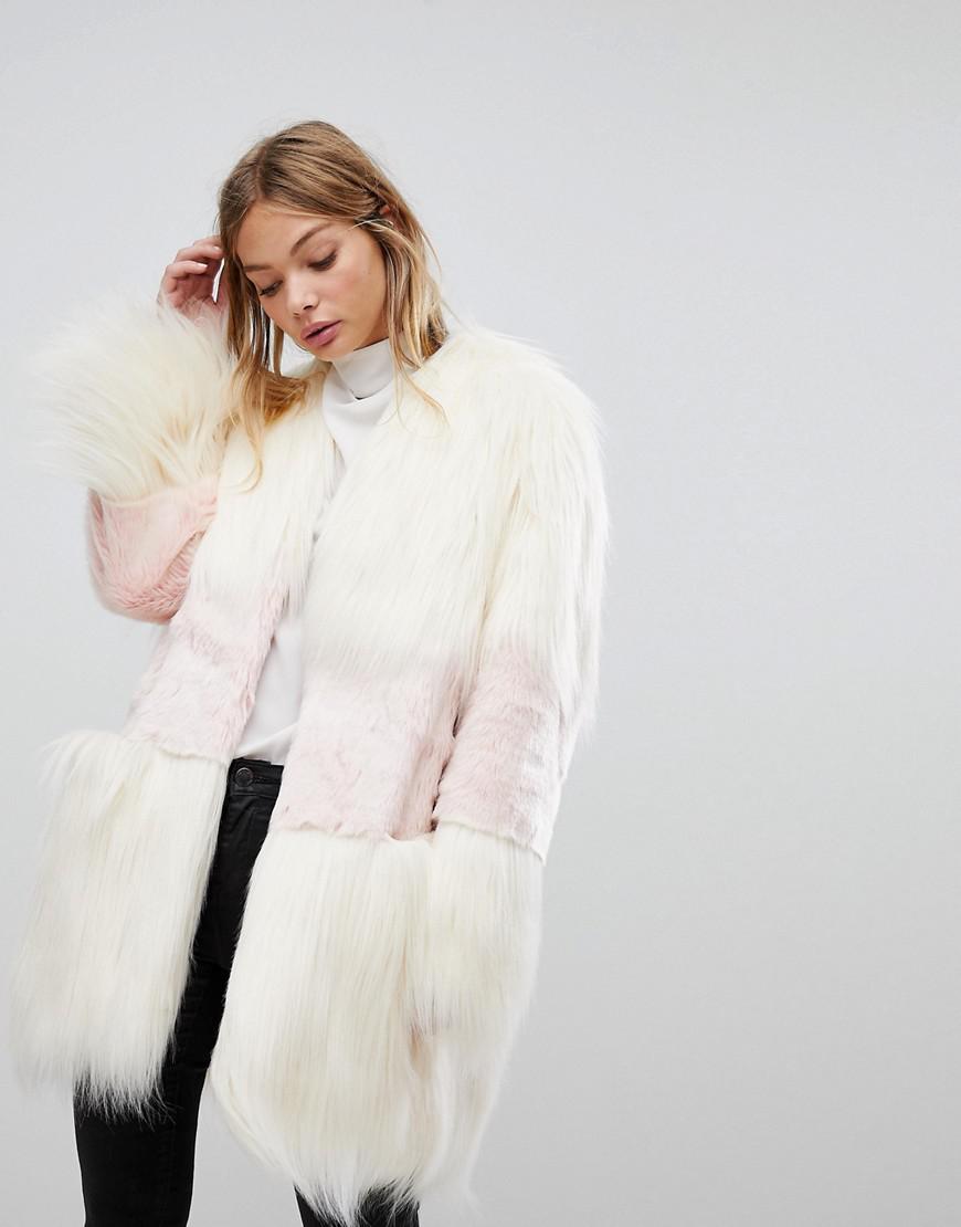 french connection faux fur coat