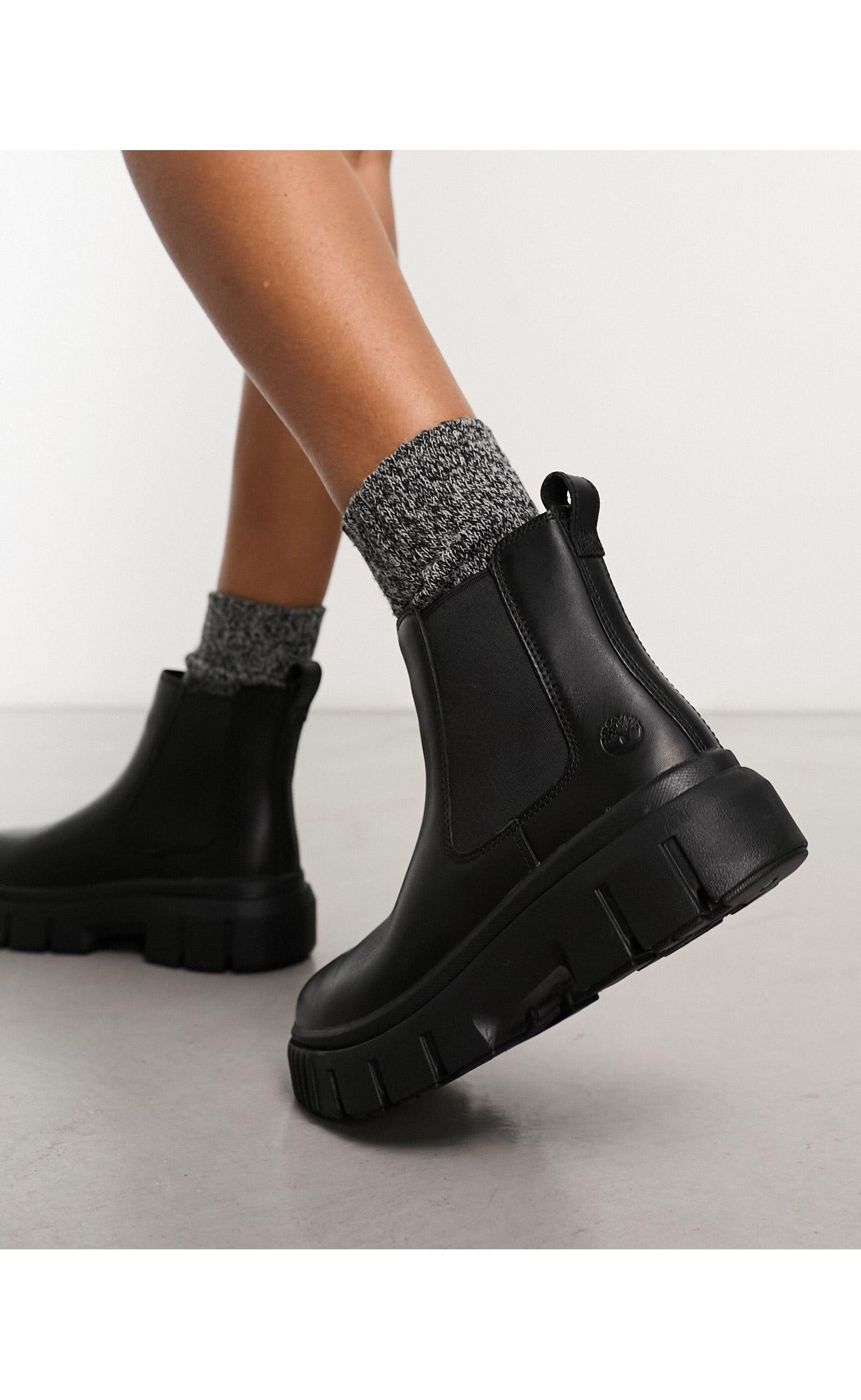 Timberland black chelsea boots womens deals