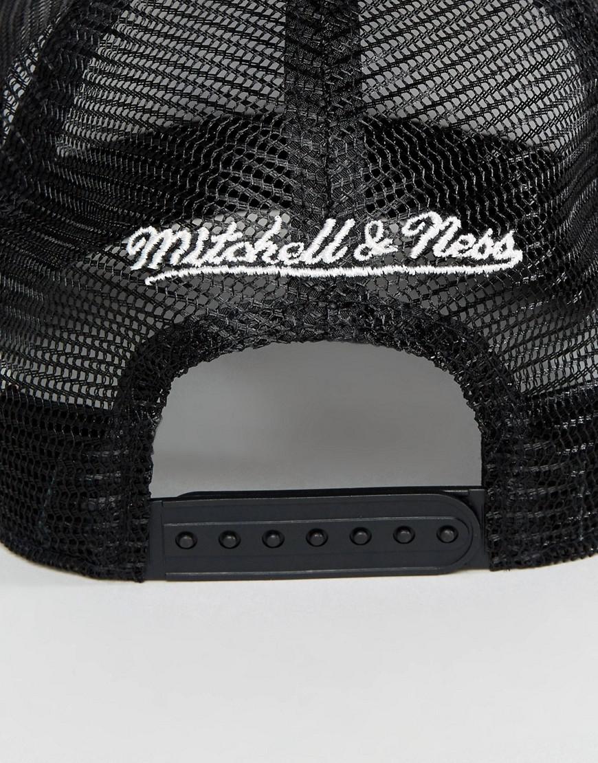 mitchell and ness distressed trucker cap