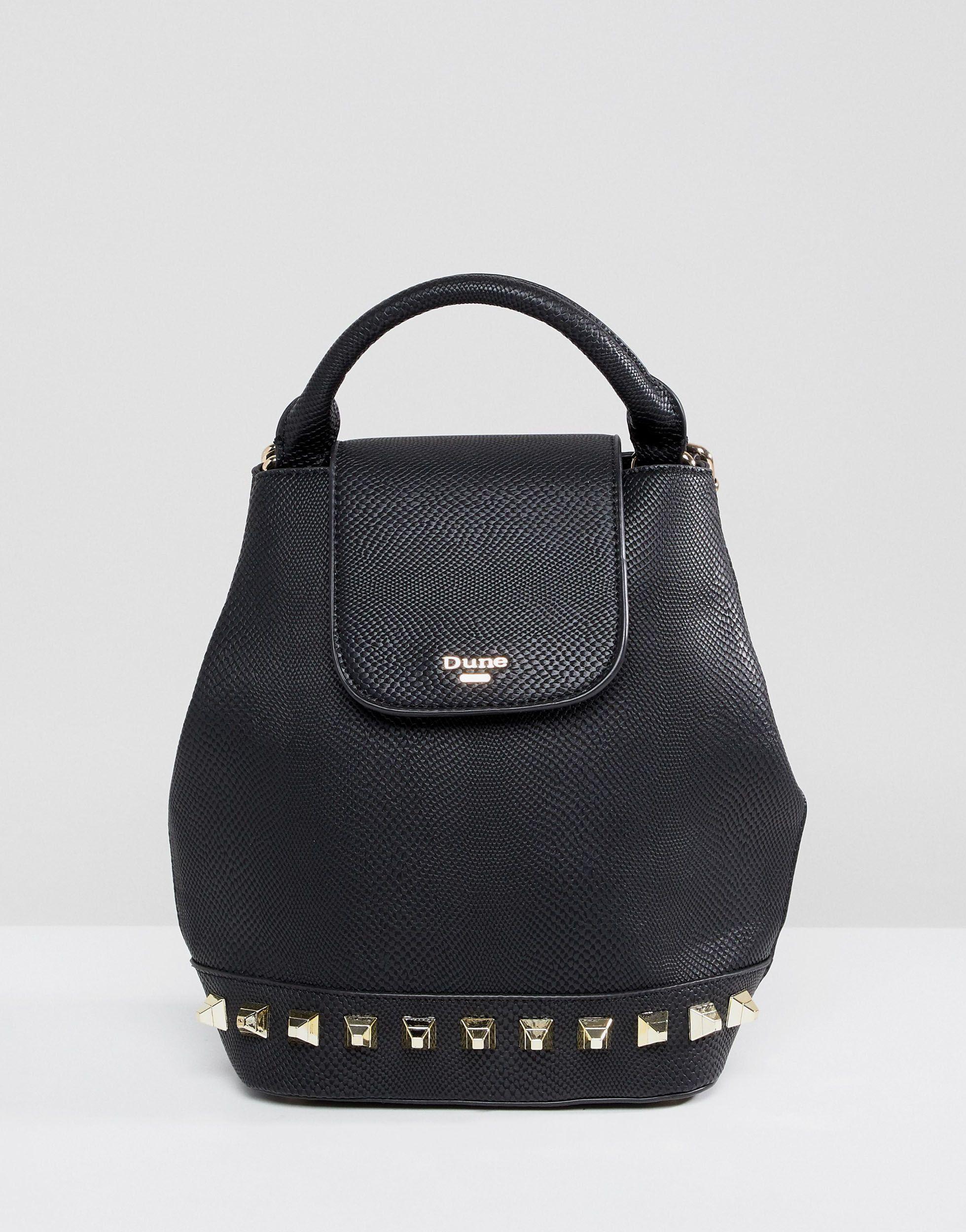 Dune Rugzak Met Studs in het Zwart Lyst NL