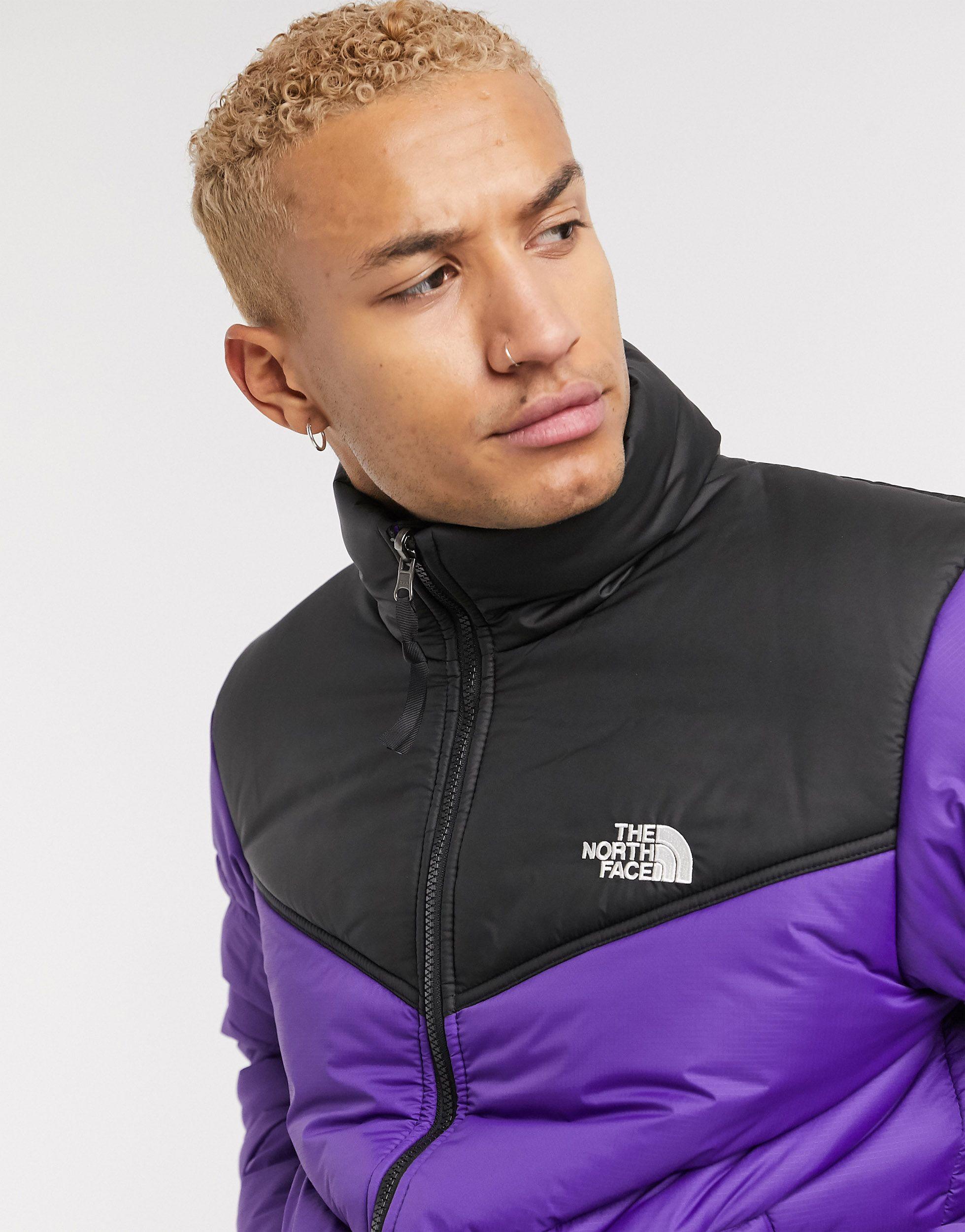 The North Face Synthetic Saikuru Puffer Jacket in Purple for Men - Lyst