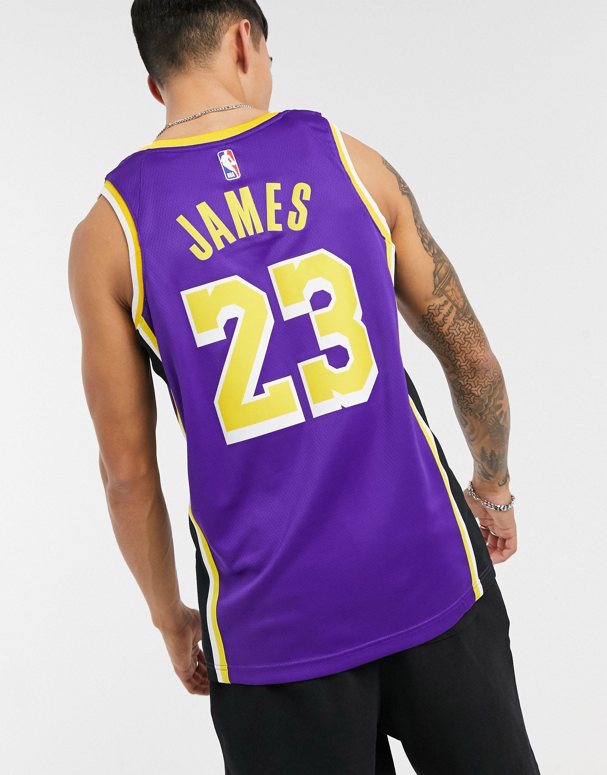liebre Alfombra Niños Camiseta violeta sin mangas Jordan LA Lakers NBA Swingman Nike Basketball  de hombre de color Morado | Lyst