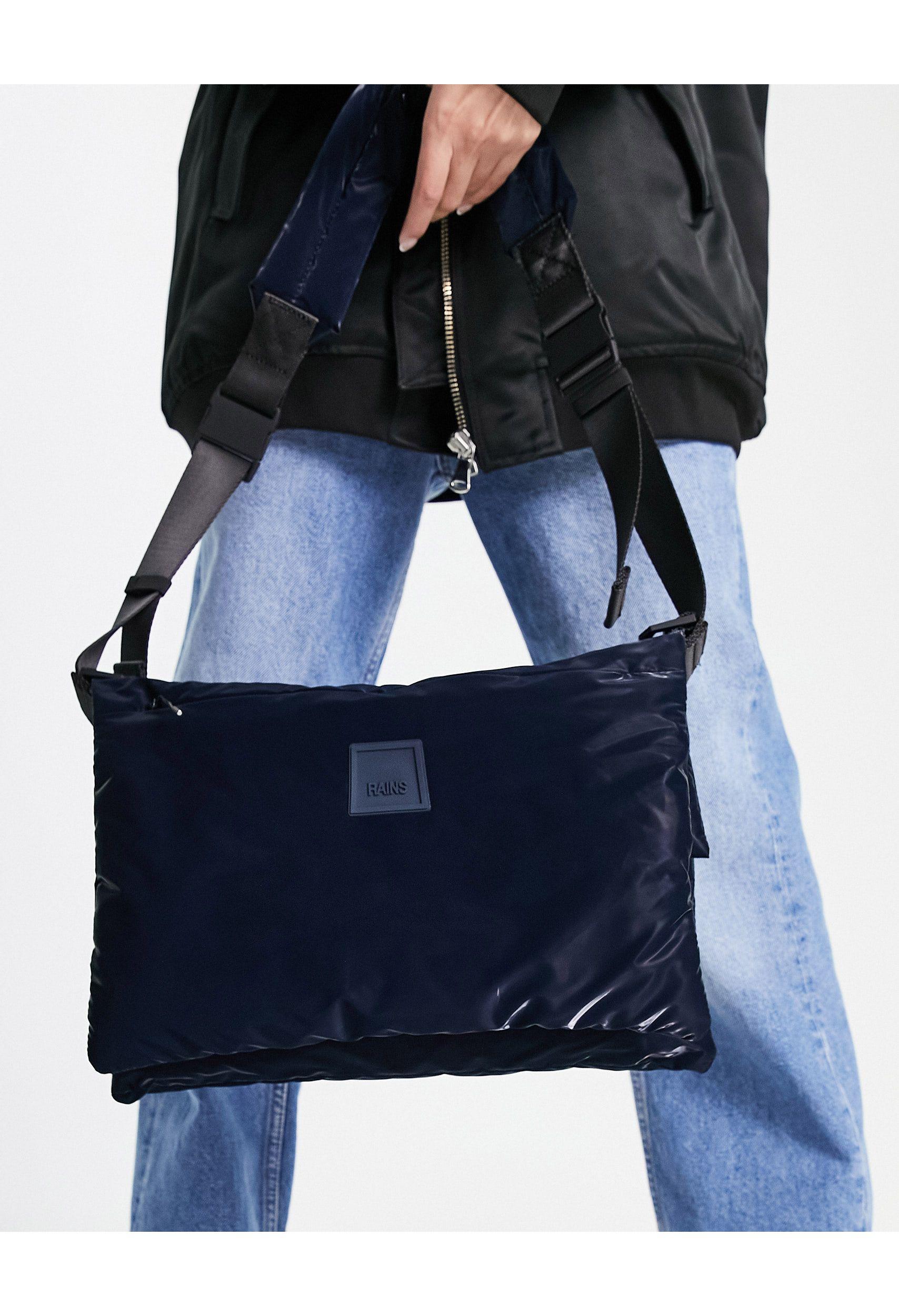 Rains Loop Waterproof Puffer Crossbody Bag in Blue | Lyst UK