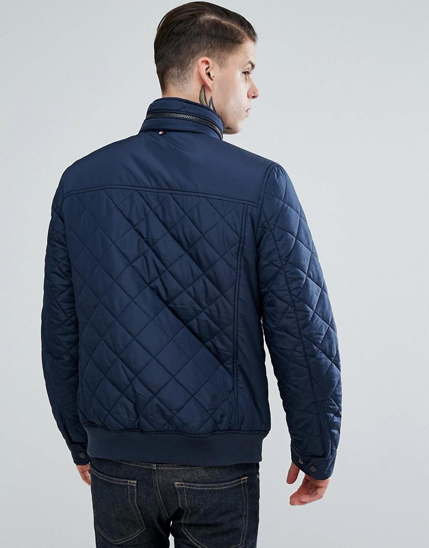 Tommy Hilfiger Synthetic Diamond Quilted Bomber Jacket in Navy (Blue) for  Men | Lyst